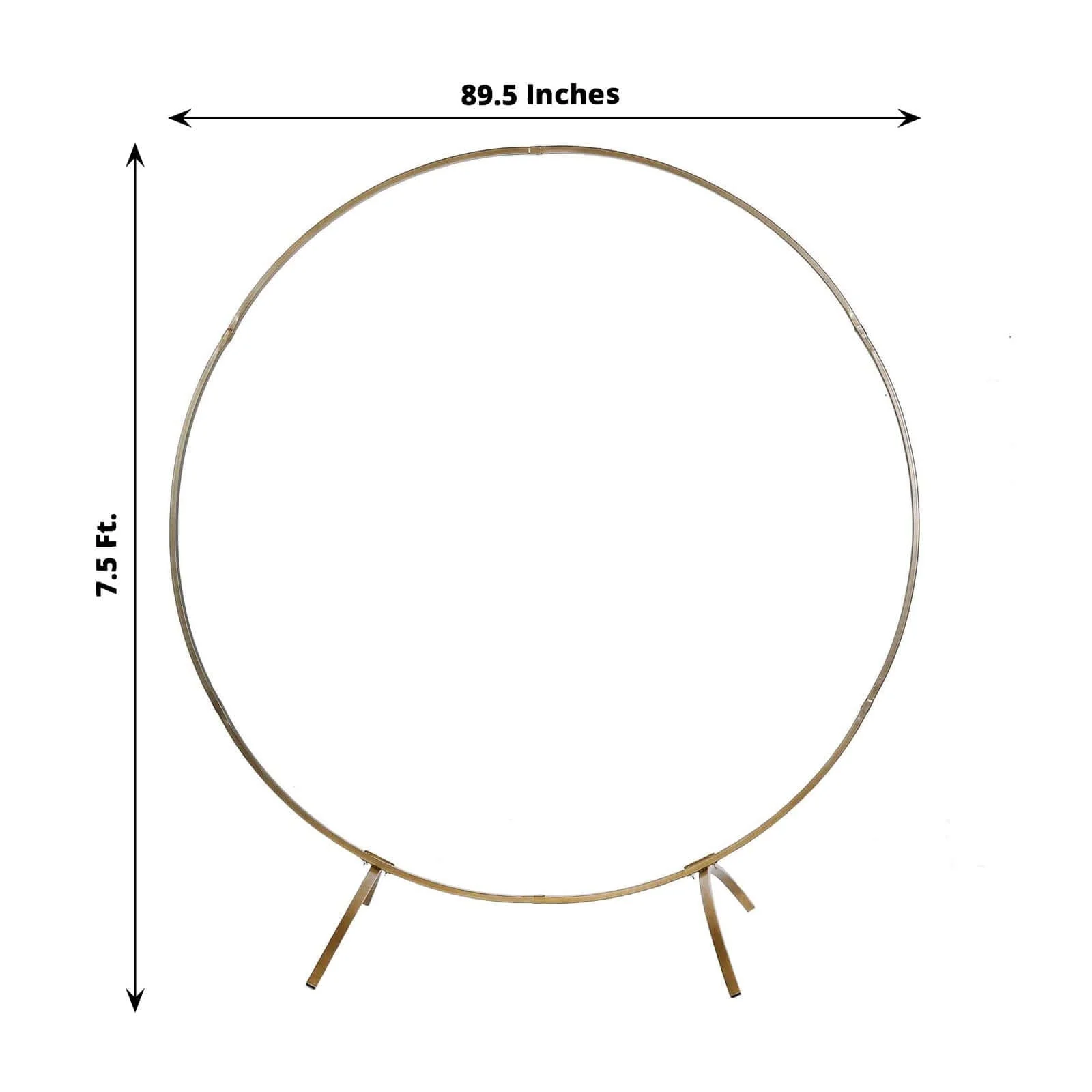 Elegant Gold Metal Round Wedding Arch Photo Backdrop Stand 7.5ft - Image 3