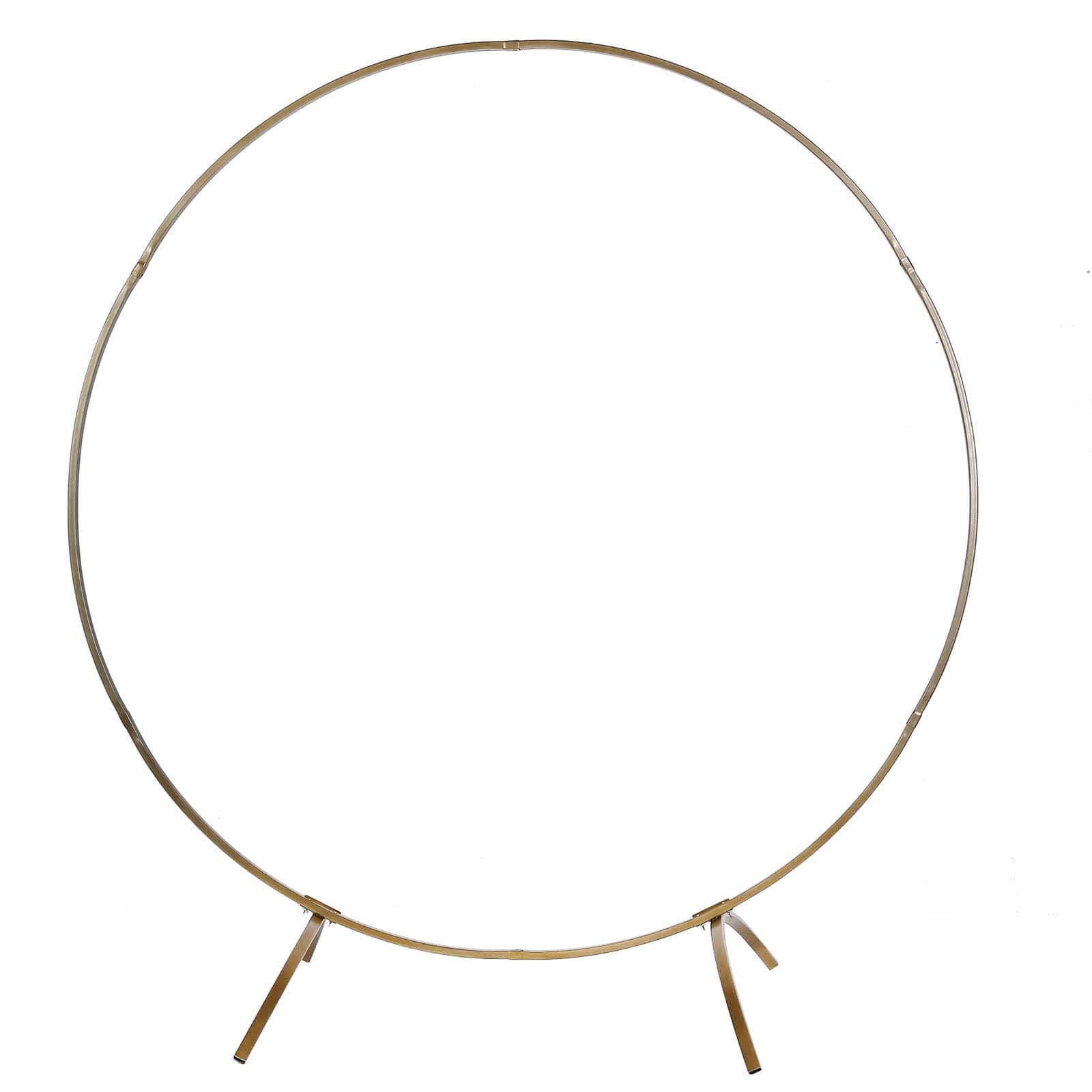 Elegant Gold Metal Round Wedding Arch Photo Backdrop Stand 7.5ft - Image 7