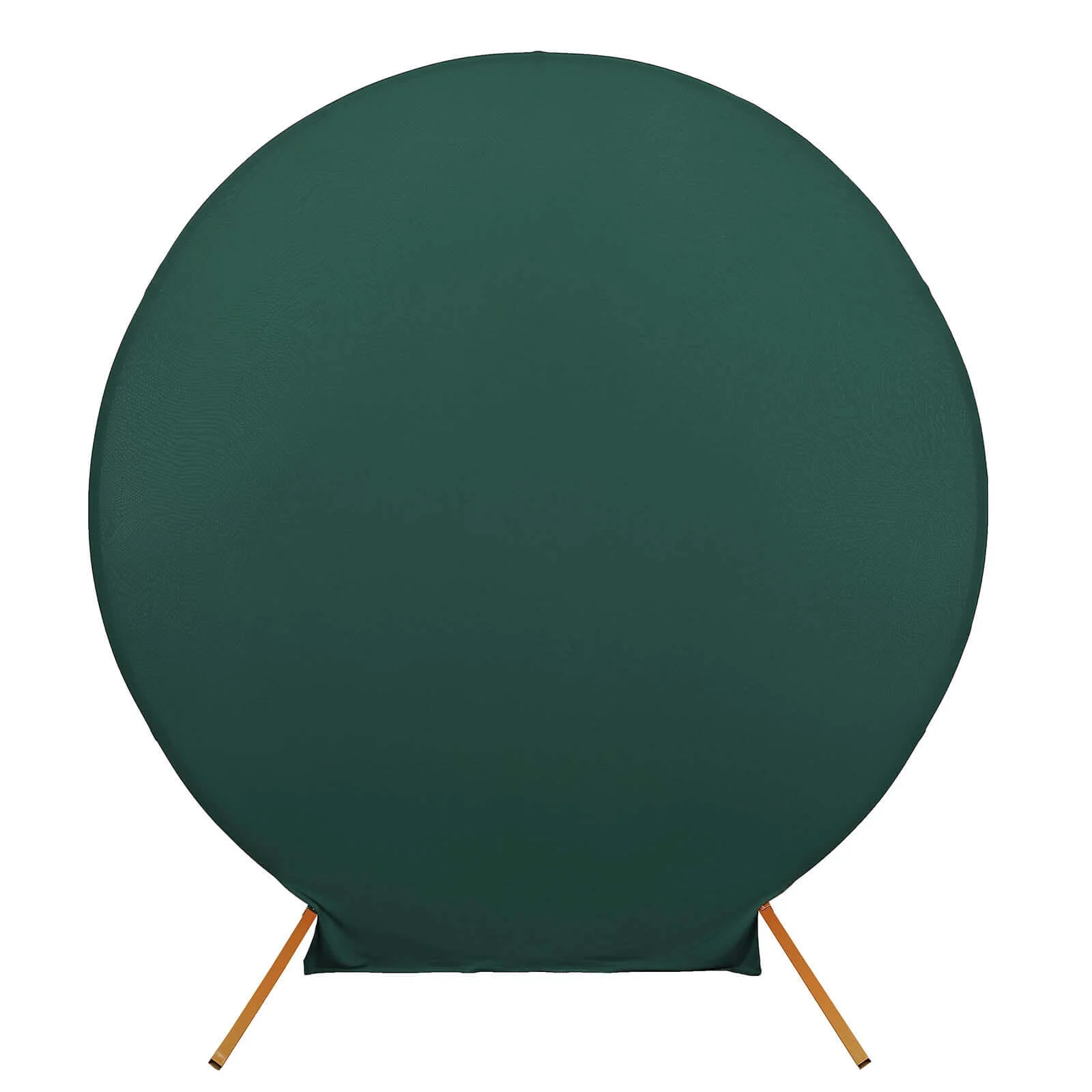 Matte Hunter Emerald Green Round Spandex Fit Wedding Backdrop Stand Cover 7.5ft - Image 7