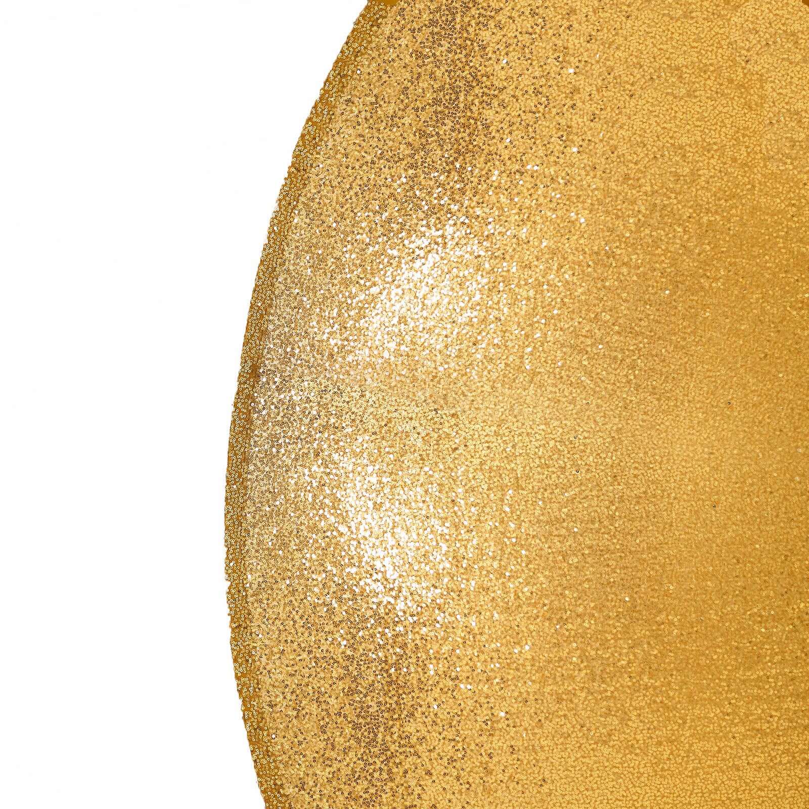 Metallic Gold Sparkle Sequin Photo Backdrop Stand Cover, Shiny Shimmer Round Wedding Arch Cover, 2-Sided Custom Fit 7.5ft - Image 10