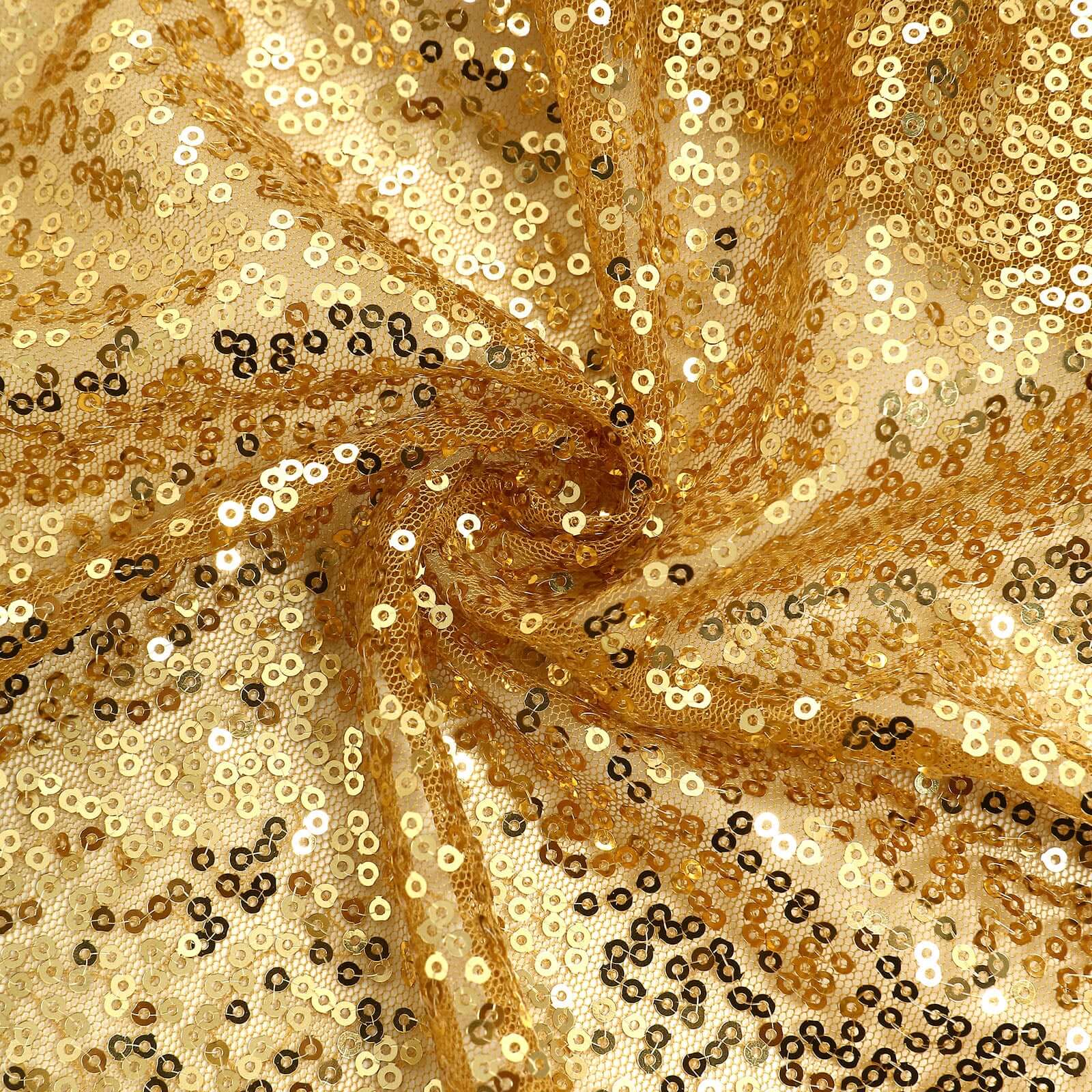 Metallic Gold Sparkle Sequin Photo Backdrop Stand Cover, Shiny Shimmer Round Wedding Arch Cover, 2-Sided Custom Fit 7.5ft - Image 8
