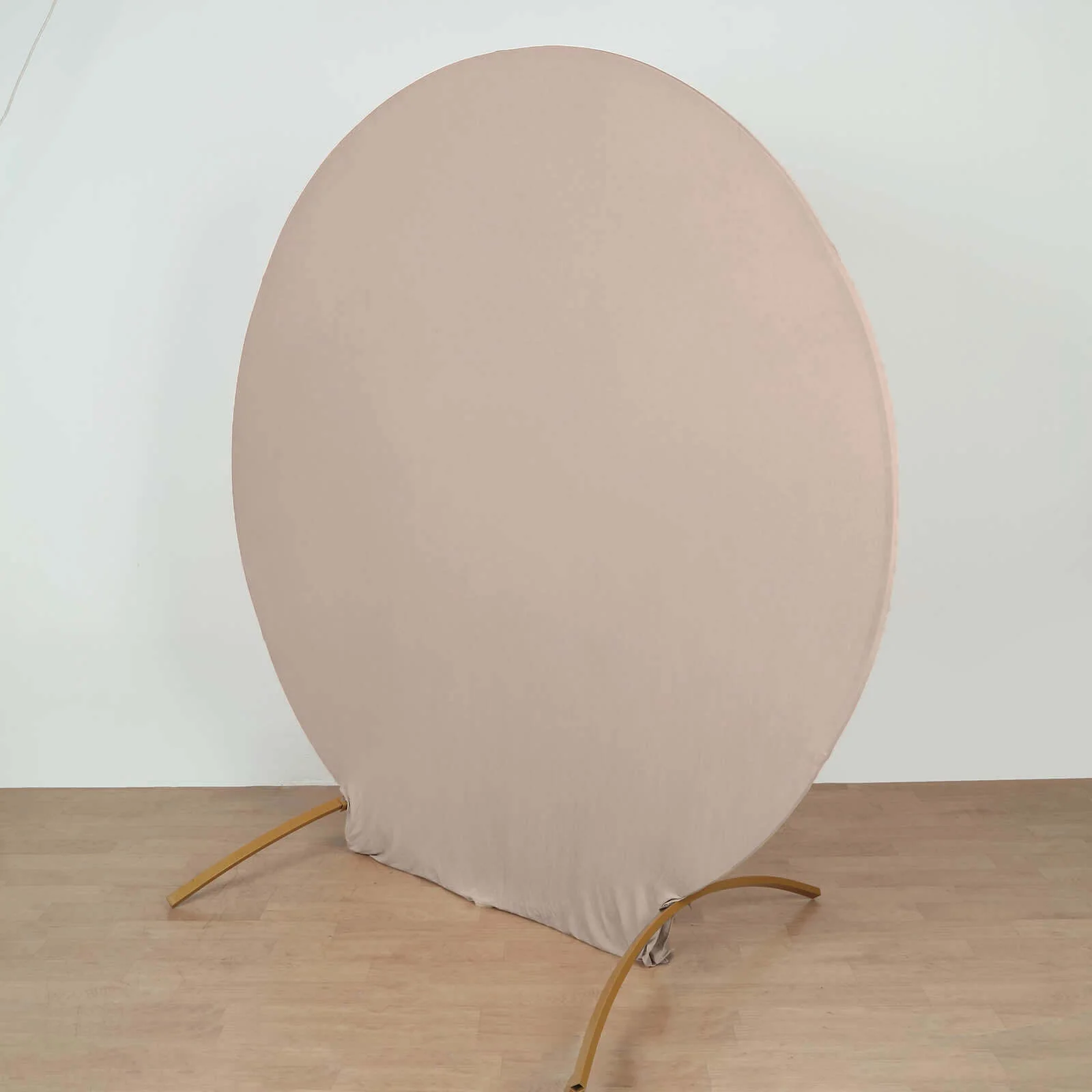 Nude Round Spandex Fit Wedding Backdrop Stand Cover 7.5ft - Image 6