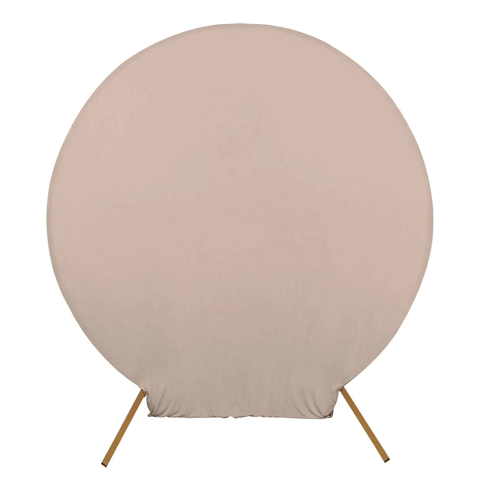 Nude Round Spandex Fit Wedding Backdrop Stand Cover 7.5ft - Image 7