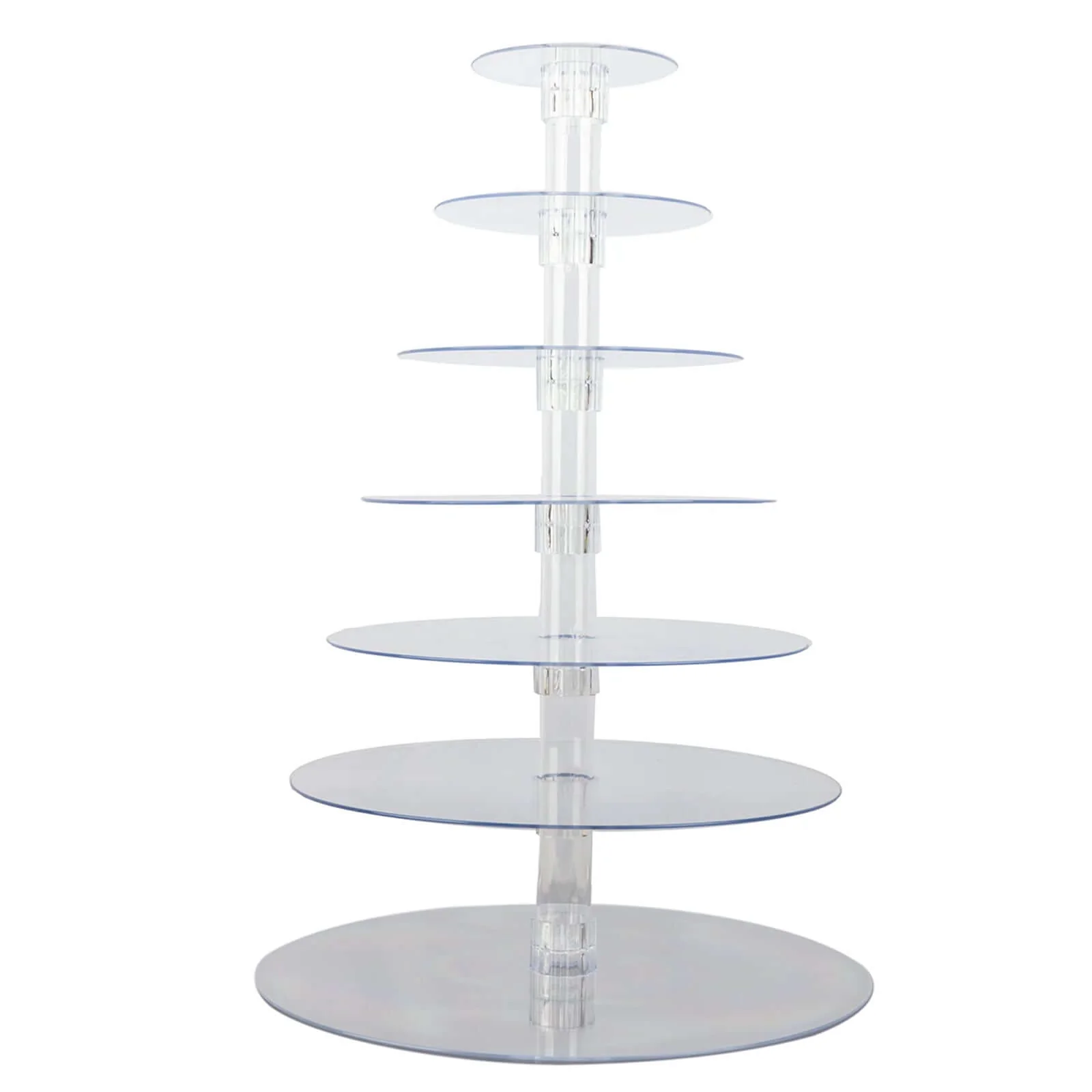 7-Tier Acrylic Round Cupcake Stand 26" Clear - Heavy Duty Dessert Tower Holder Pastry Display with Film Sheets for Modern Minimalist Buffet Party Tables - Image 6
