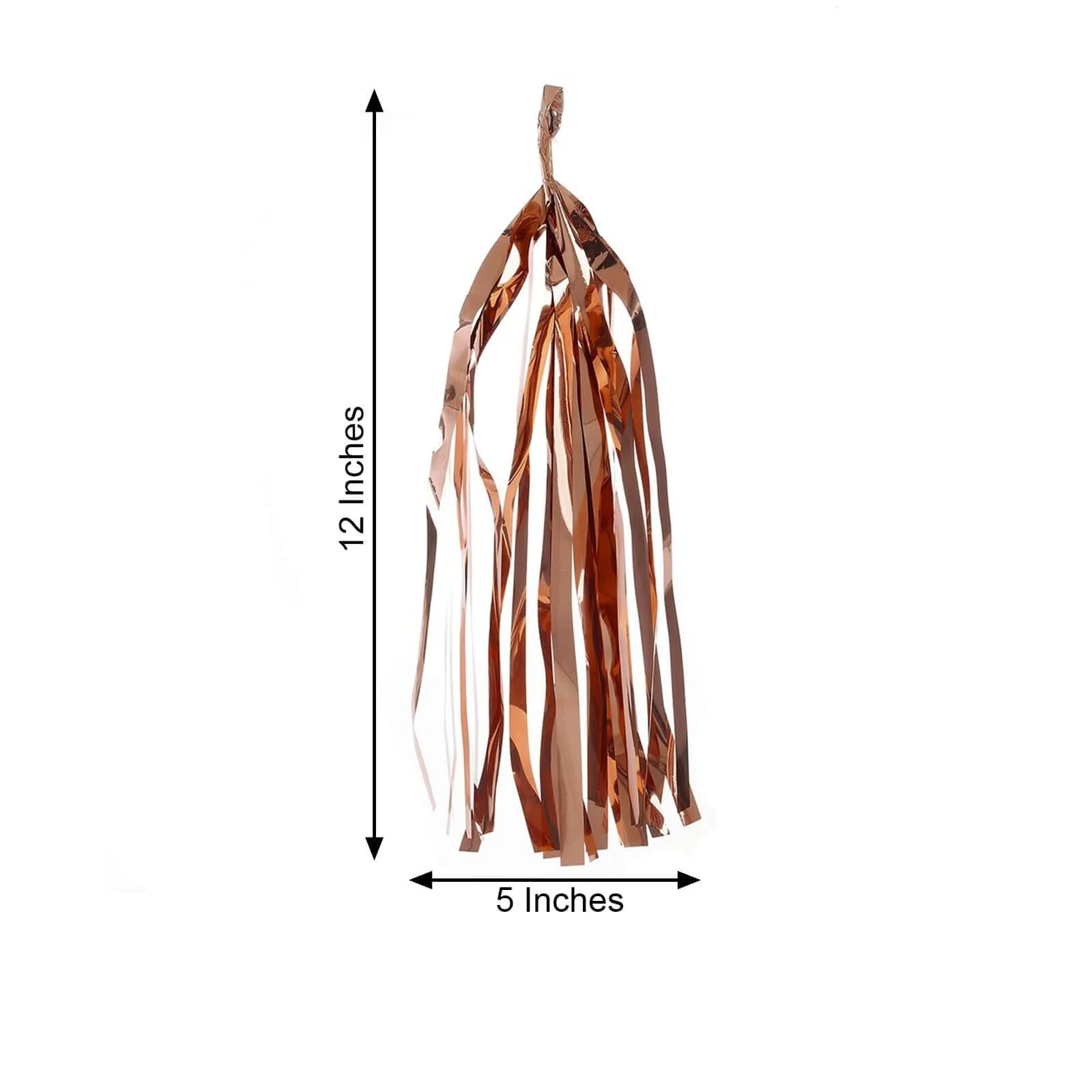 Rose Gold Hanging Foil Tassel Garland, Metallic Tinsel Fringe Banner Party Streamer Backdrop Decorations 7.5ft Long - Image 3