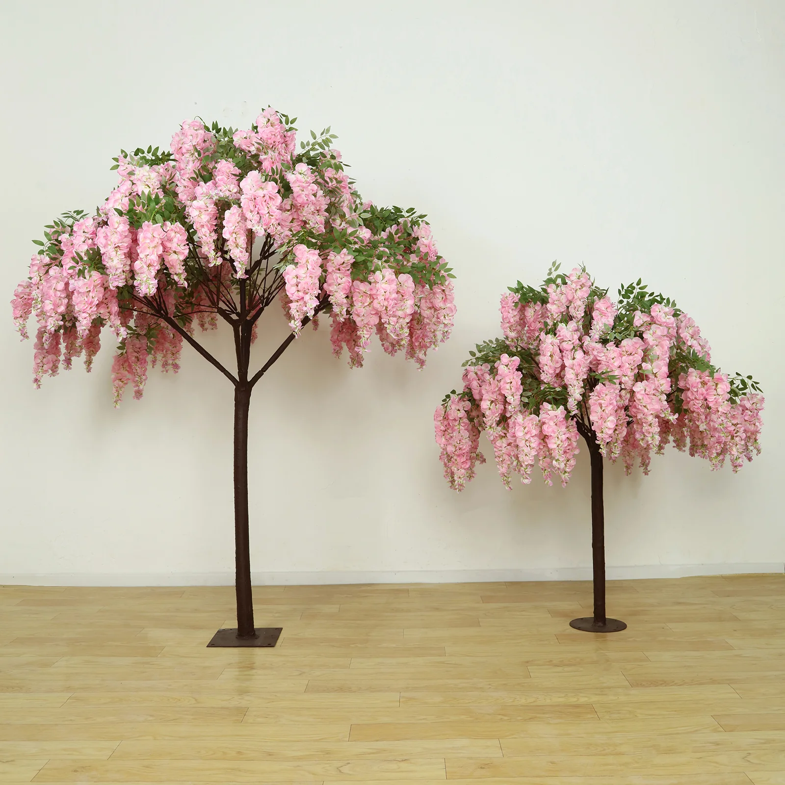 7ft Freestanding Blush Wisteria Tree – Romantic Faux Flower Decor for Aisles & Photo Backdrops - Image 8