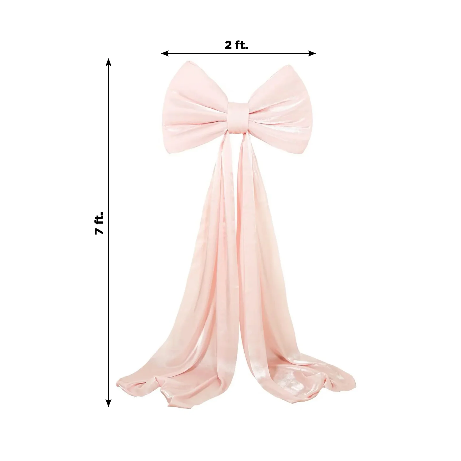 7ft Giant Blush Pink Bow Tie Décor for Weddings, Baby Showers & Events - Image 3