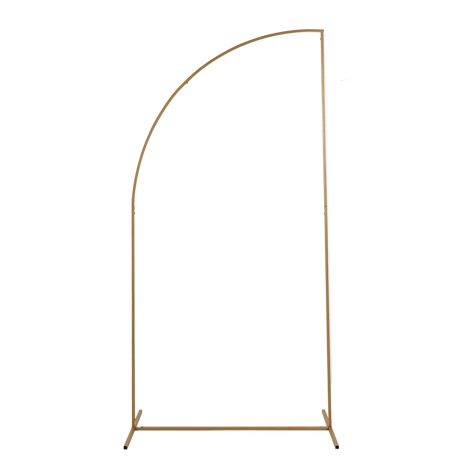Gold Metal Wedding Arch Chiara Backdrop Stand, Half Moon Floral Frame Arbor Display 7ft - Image 6