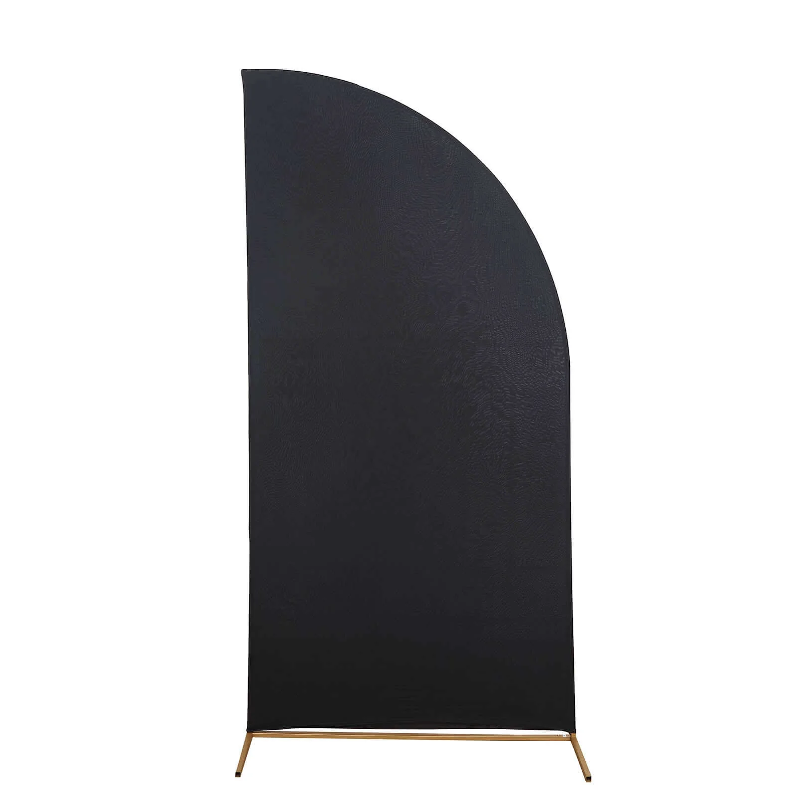 Matte Black Fitted Spandex Half Moon Wedding Arch Cover, Custom Fit Chiara Backdrop Stand Cover 7ft - Image 6