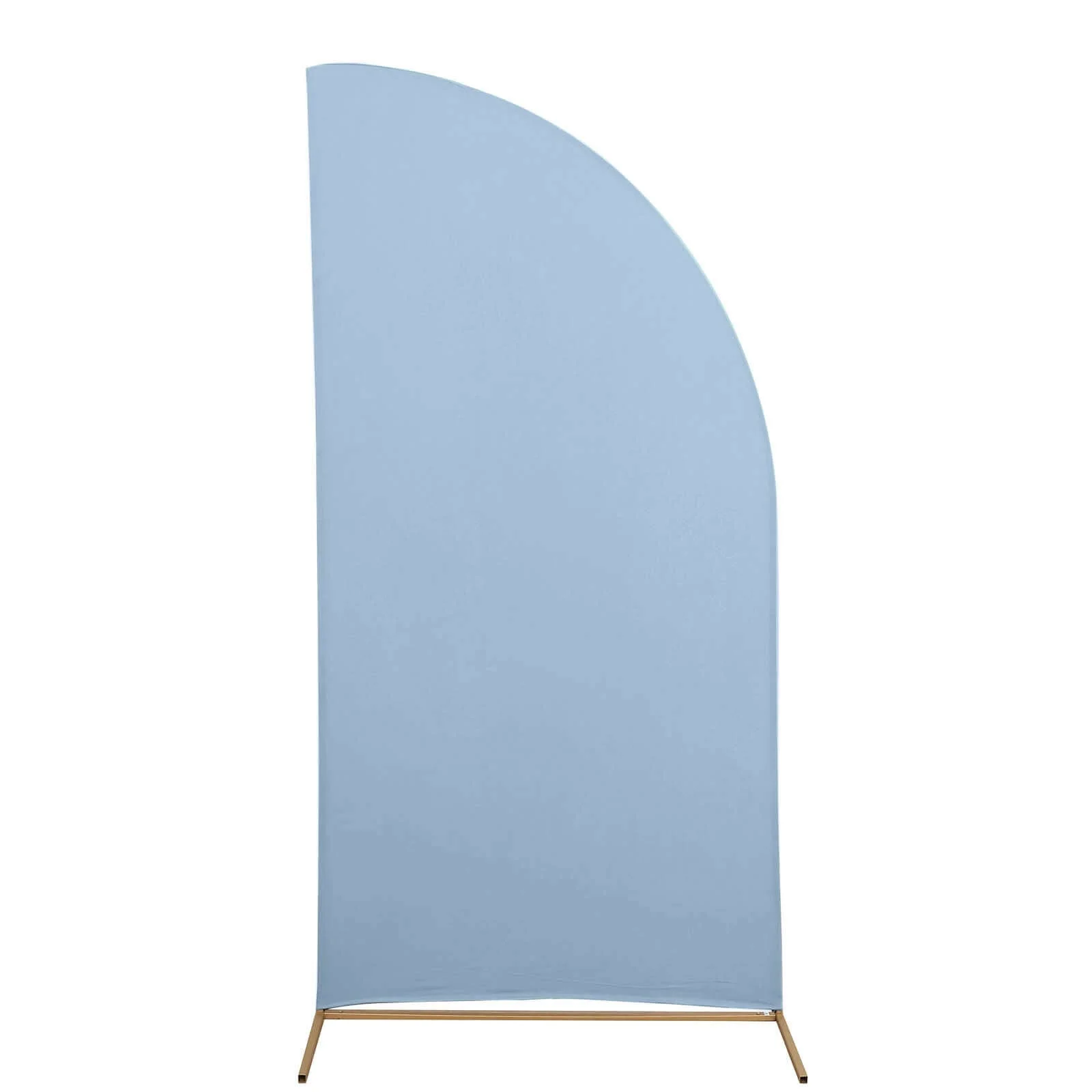 Matte Dusty Blue Fitted Spandex Half Moon Wedding Arch Cover, Custom Fit Chiara Backdrop Stand Cover 7ft - Image 6