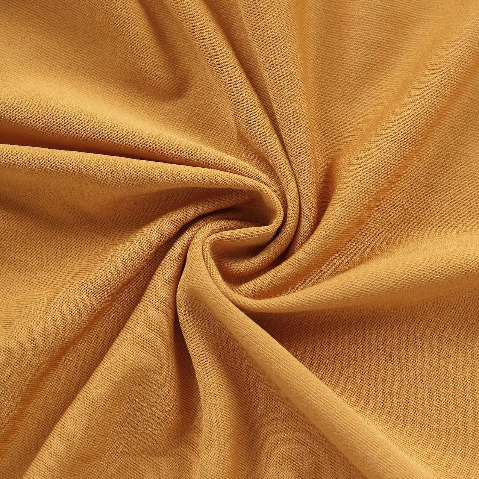 Matte Gold Spandex Fitted Wedding Arch Cover For Round Top Chiara Backdrop Stand 7ft - Image 13