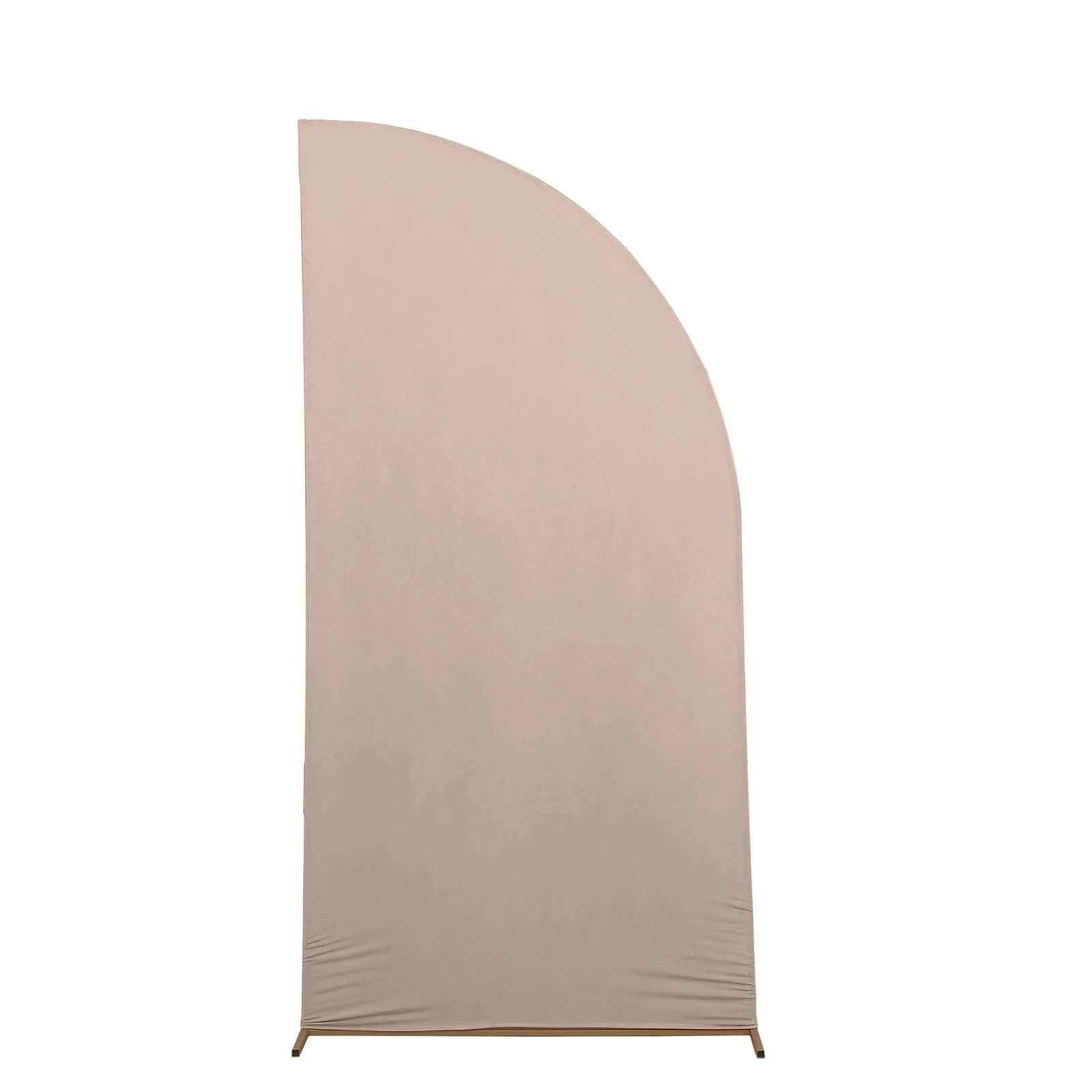 Matte Nude Fitted Spandex Half Moon Wedding Arch Cover, Custom Fit Chiara Backdrop Stand Cover 7ft - Image 6