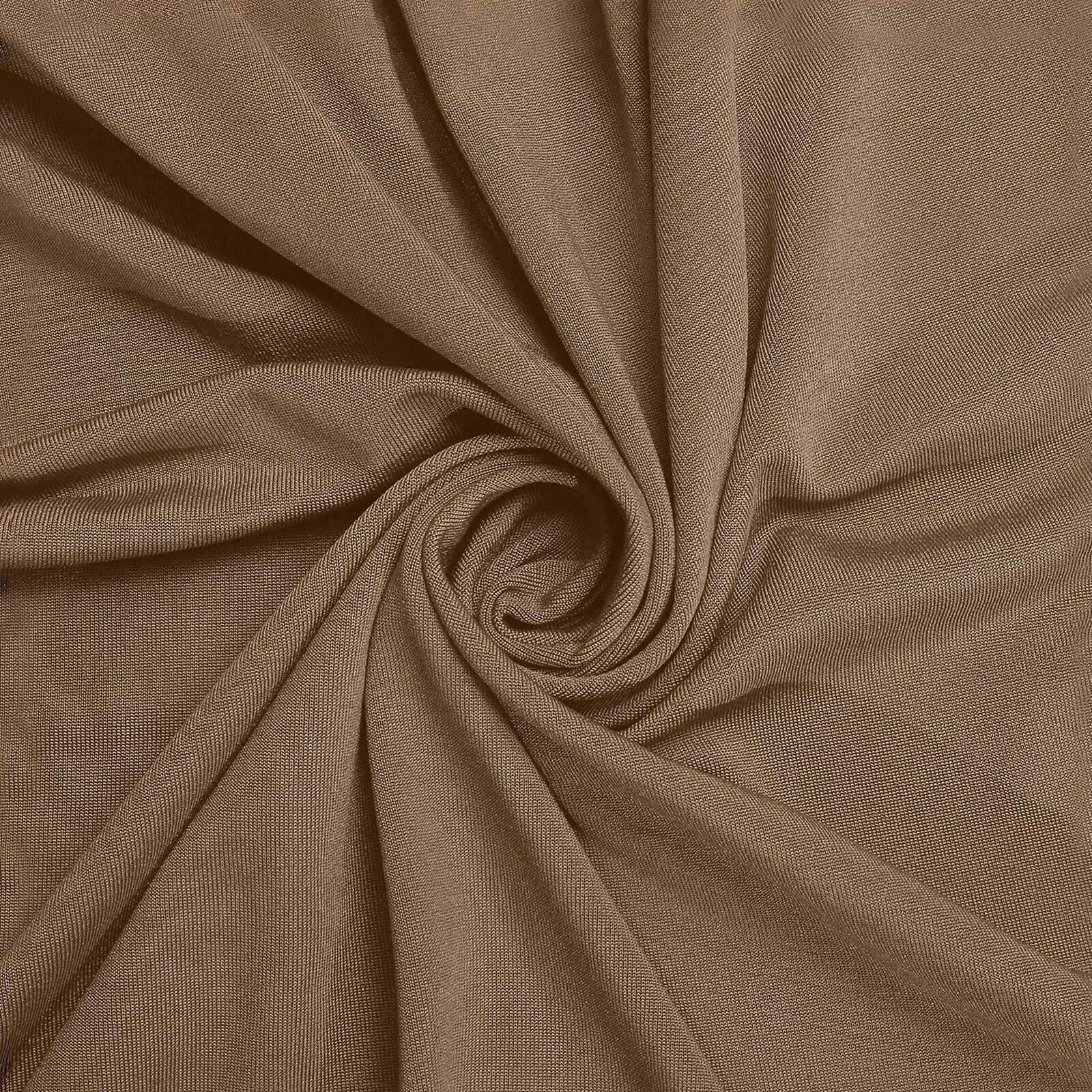 Matte Taupe Spandex Fitted Wedding Arch Cover For Round Top Chiara Backdrop Stand 7ft - Image 8