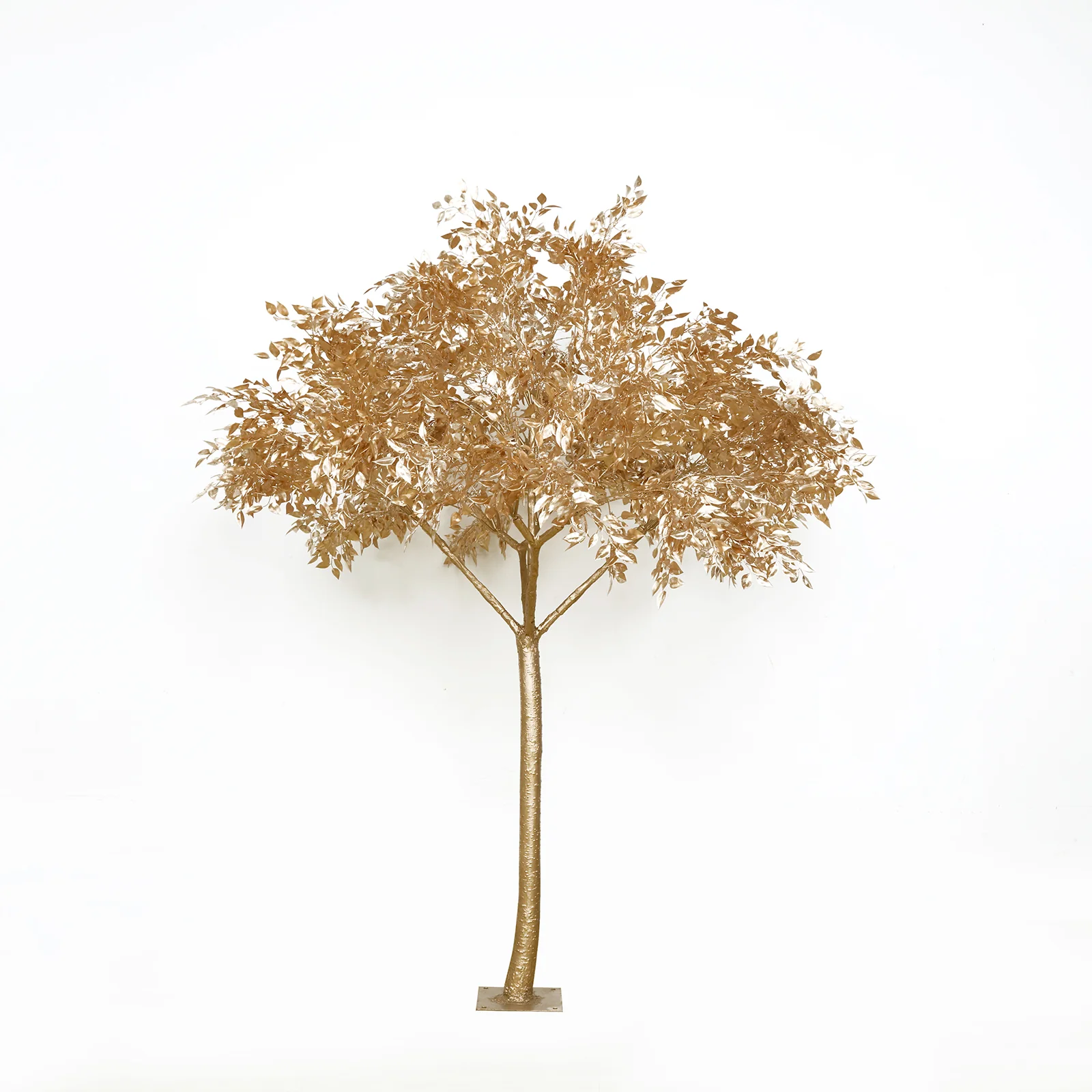 7ft Metallic Gold Faux Leaf Trees – Indoor Event Décor with Realistic Trunk Base - Image 8