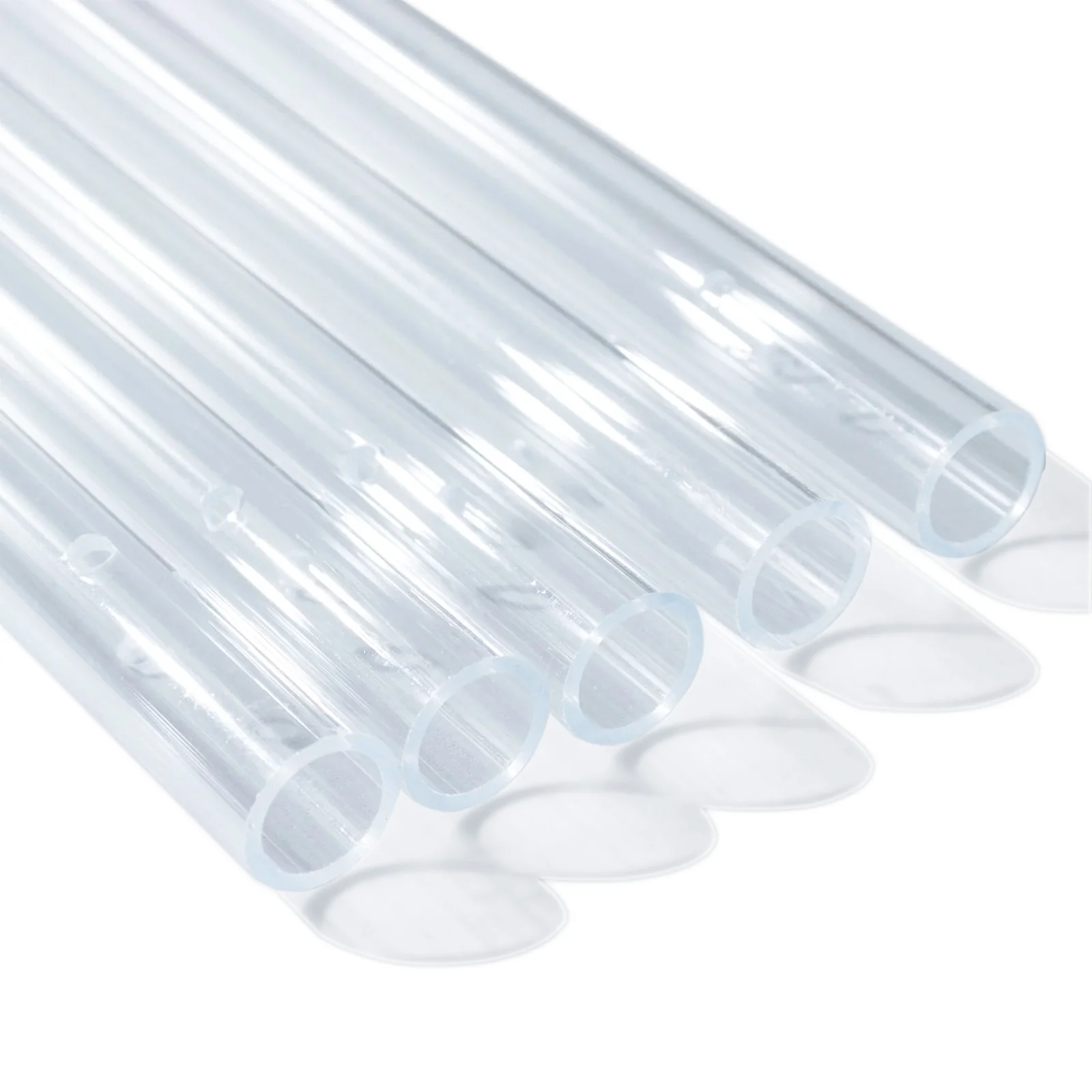 8 Pack Acrylic Ceiling Drape Tubes Clear with Position Fastening Pins and Connectors - 24" - Image 2