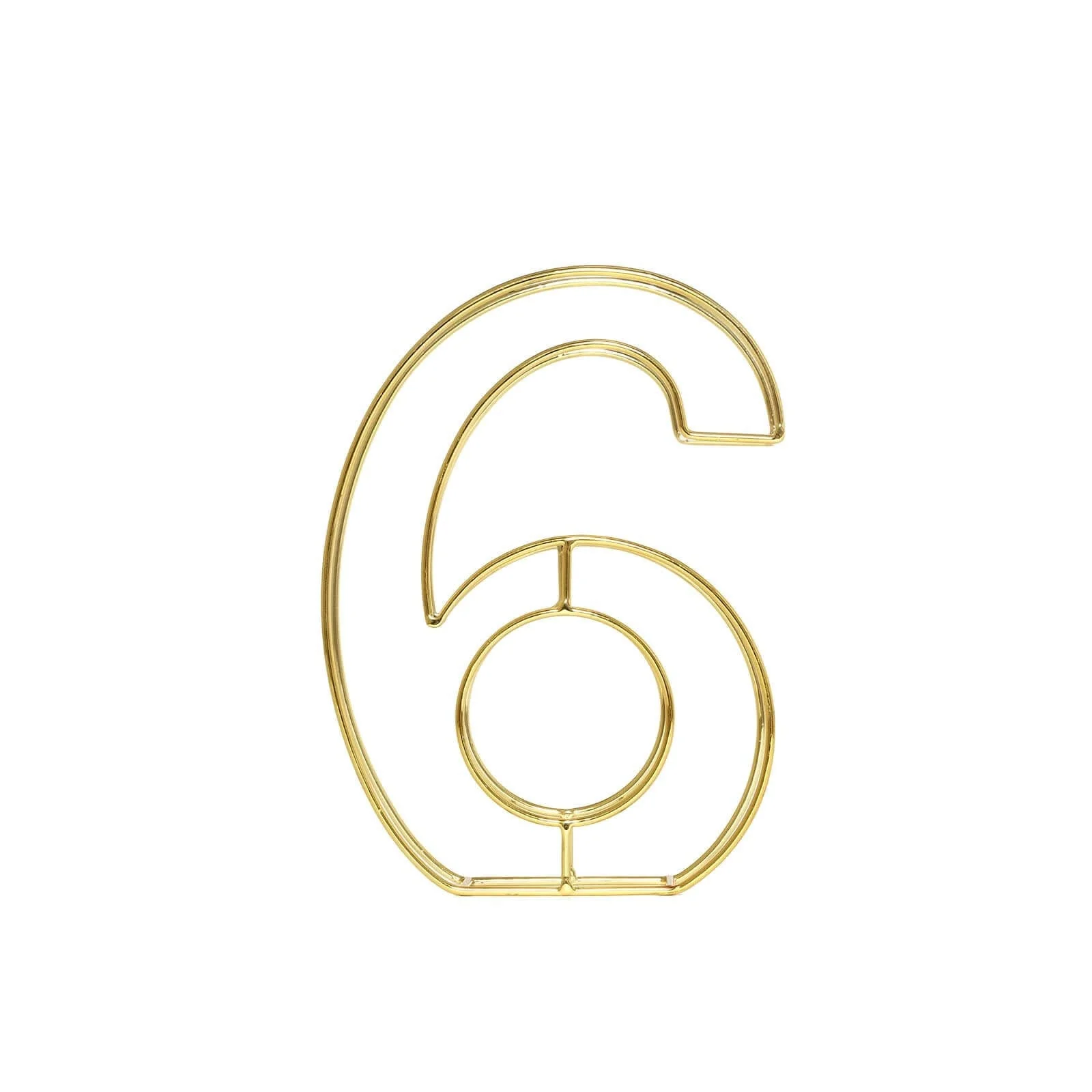 Gold Freestanding 3D Decorative Metal Wire "6" Numbers, Wedding Table Numbers 8" Tall - Image 13