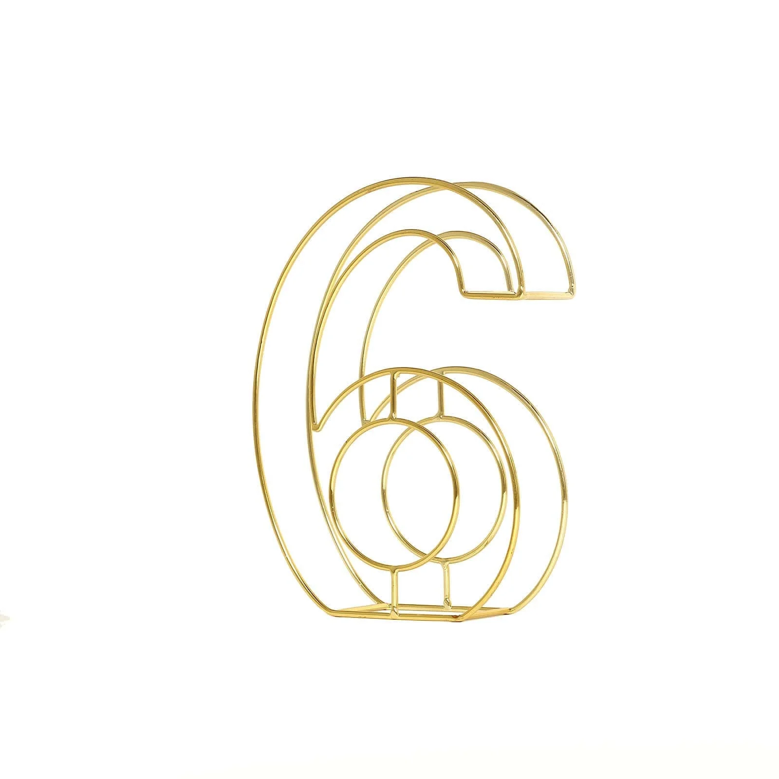 Gold Freestanding 3D Decorative Metal Wire "6" Numbers, Wedding Table Numbers 8" Tall - Image 7