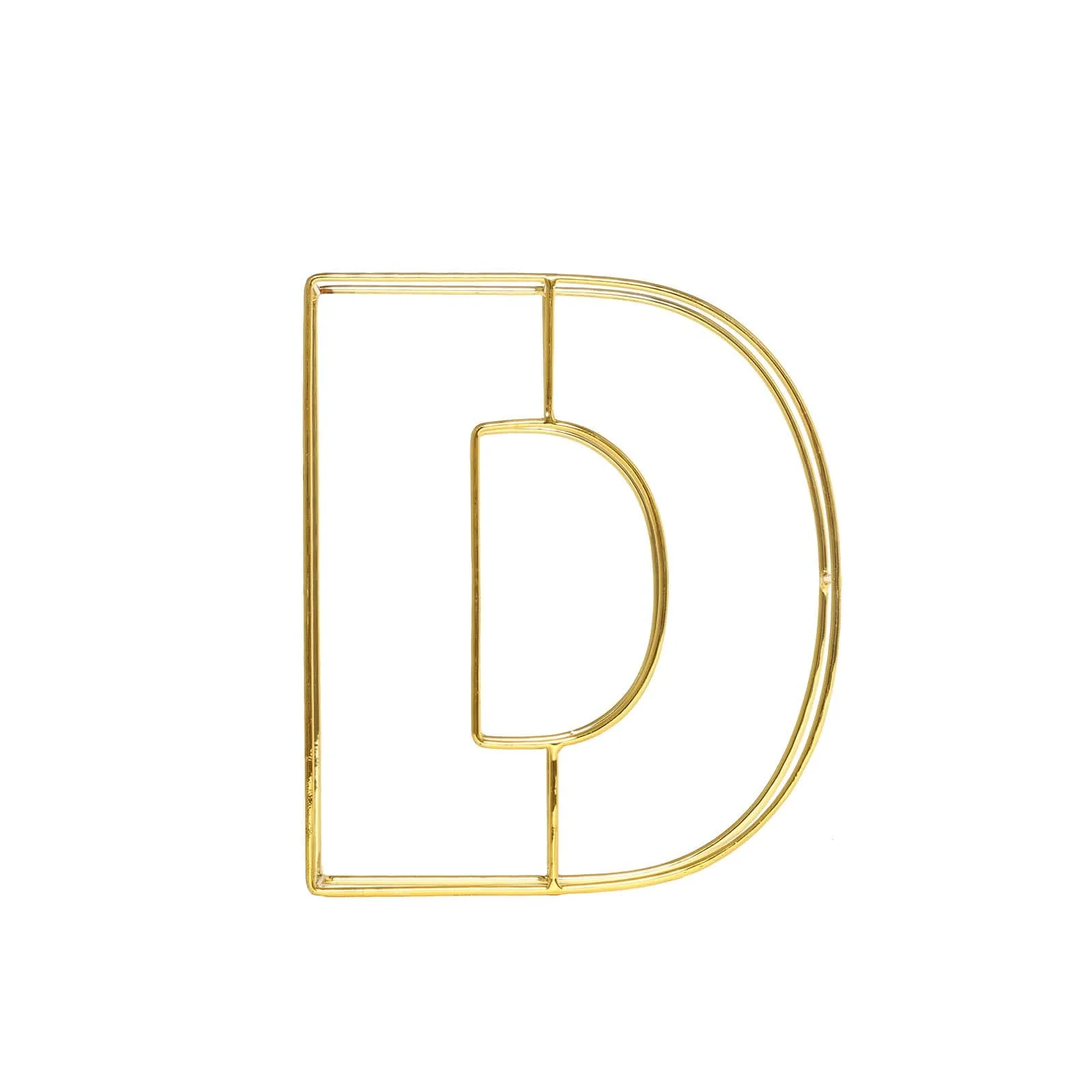 Gold Freestanding 3D Decorative Wire "D" Letter, Wedding Centerpiece 8" Tall - Image 14