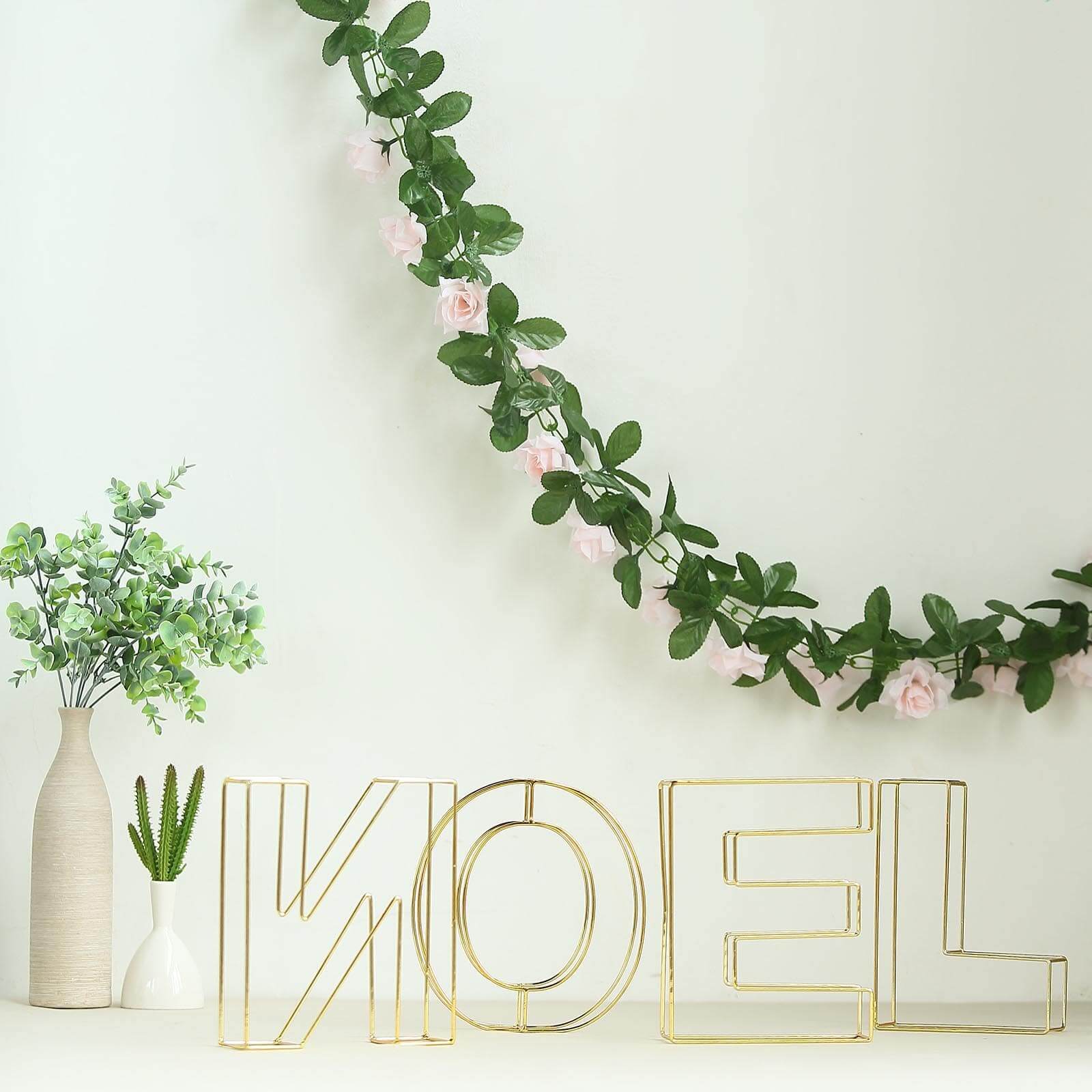 Gold Freestanding 3D Decorative Wire "I" Letter, Wedding Centerpiece 8" Tall - Image 11