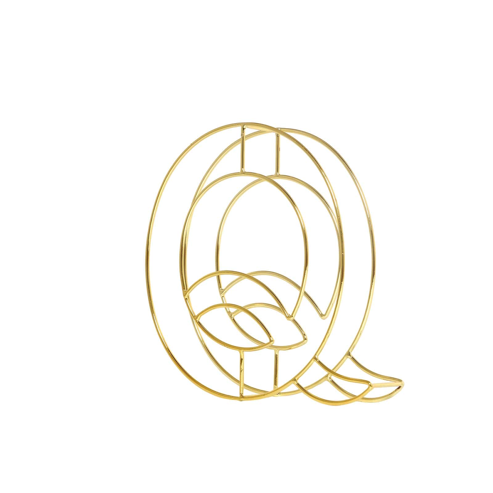 Gold Freestanding 3D Decorative Wire "Q" Letter, Wedding Centerpiece 8" Tall - Image 14