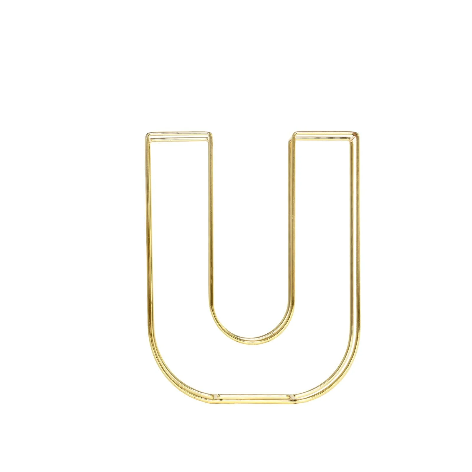 Gold Freestanding 3D Decorative Wire "U" Letter, Wedding Centerpiece 8" Tall - Image 13