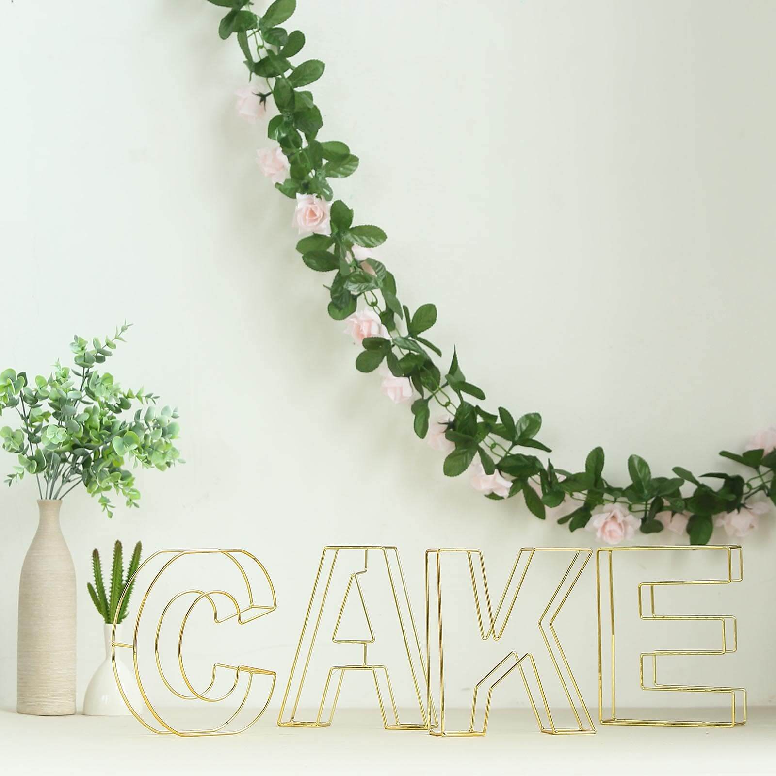 Gold Freestanding 3D Decorative Wire "Z" Letter, Wedding Centerpiece 8" Tall - Image 10