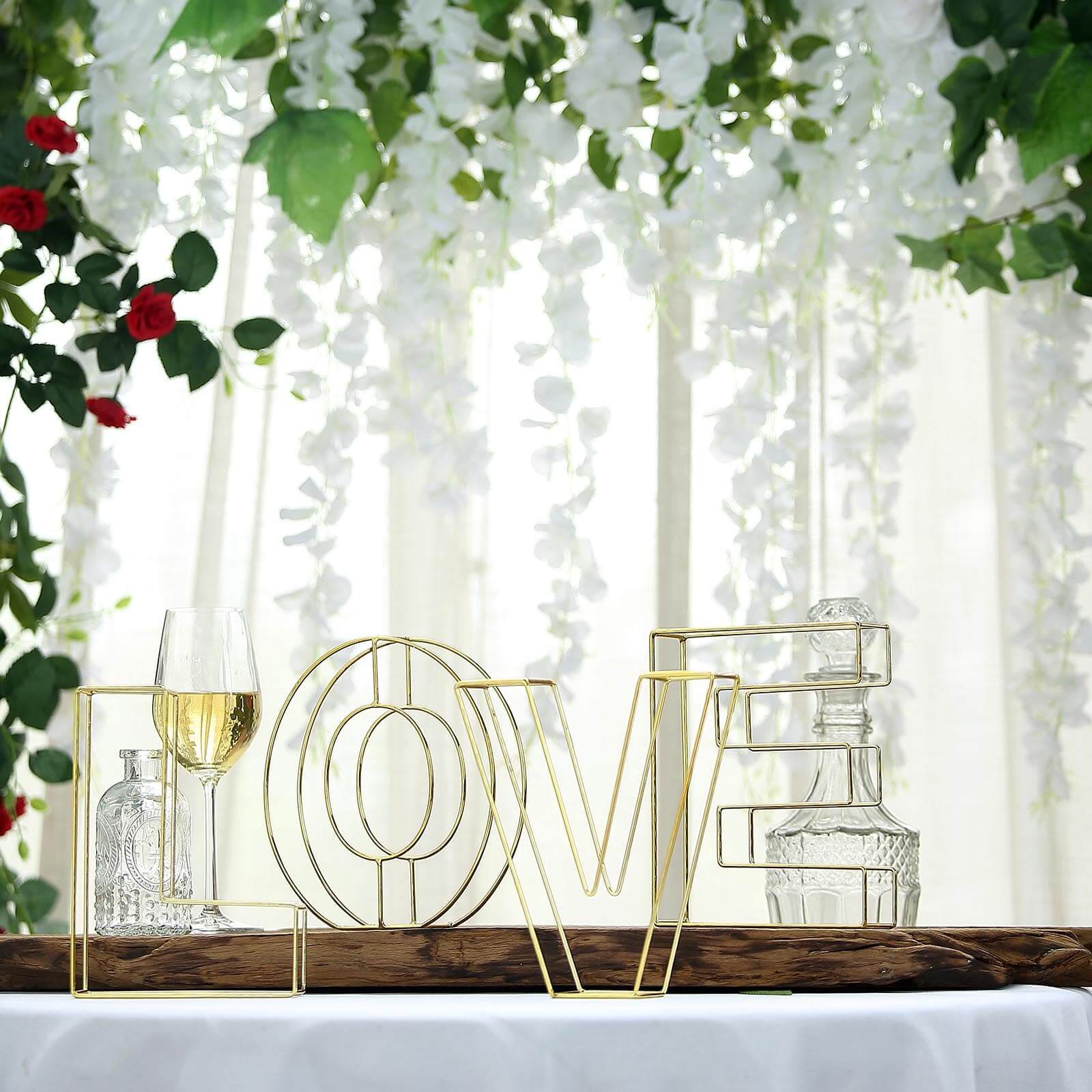 Gold Freestanding 3D Decorative Wire "Z" Letter, Wedding Centerpiece 8" Tall - Image 12