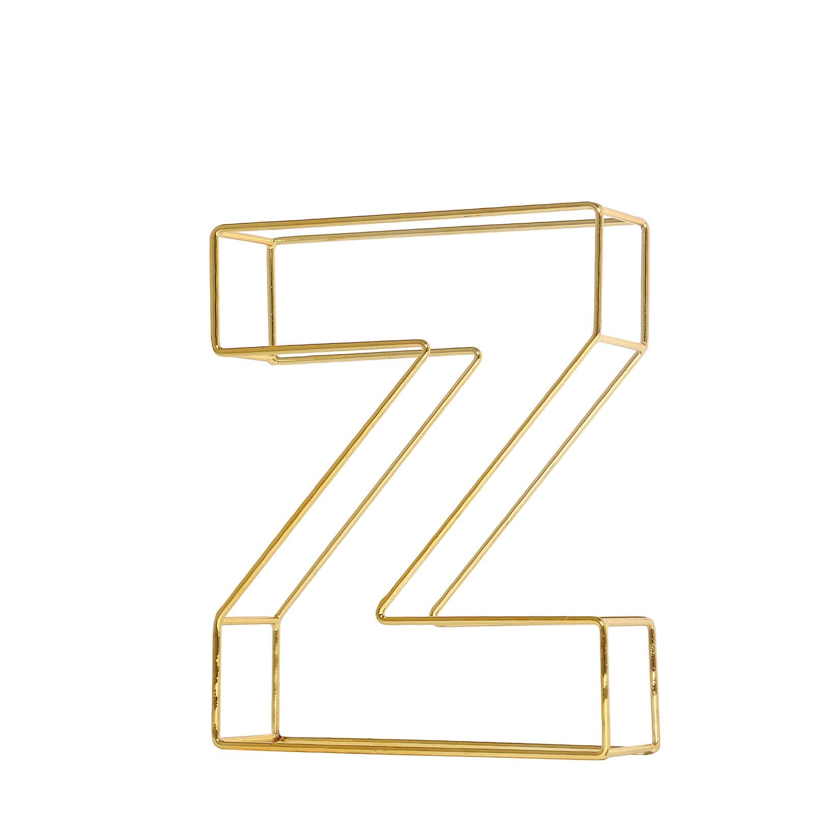 Gold Freestanding 3D Decorative Wire "Z" Letter, Wedding Centerpiece 8" Tall - Image 7