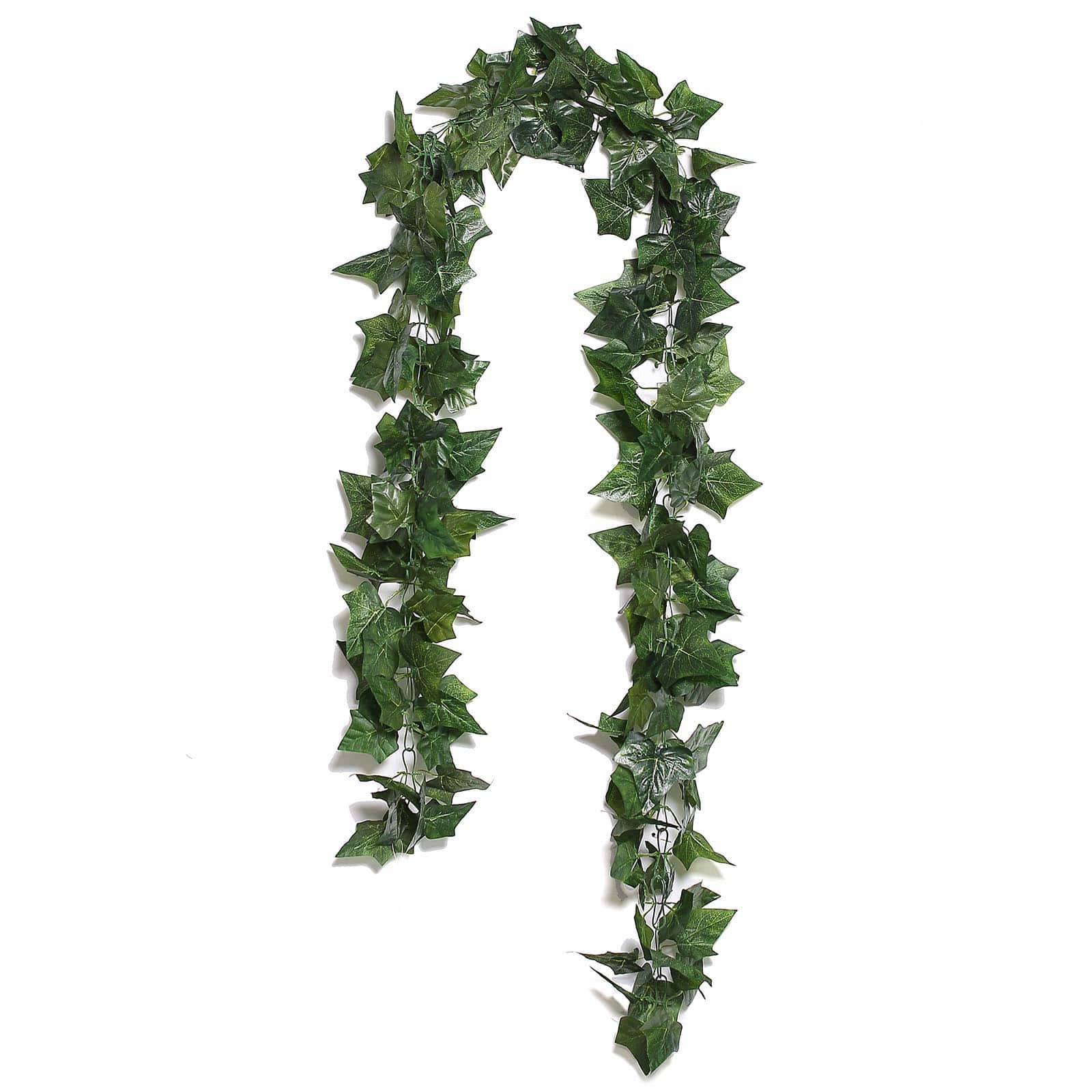 Dark Green UV Protected Artificial Silk Ivy Leaf Garland Vine, Outdoor/Indoor 8ft - Image 7