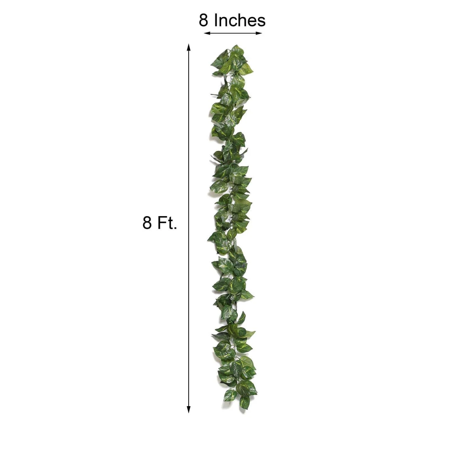 Green UV Protected Artificial Silk Ivy Leaf Garland Vine, Outdoor/Indoor 8ft - Image 3