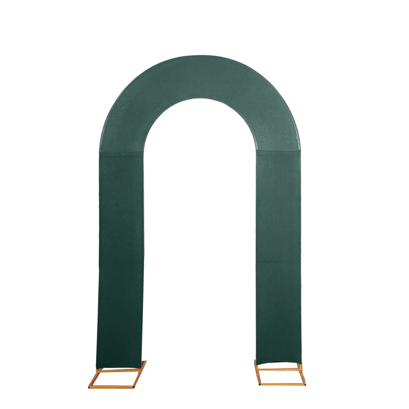 Hunter Emerald Green Spandex Fitted Open Arch Backdrop Cover, Double-Sided U-Shaped Wedding Arch Slipcover 8ft - Image 7