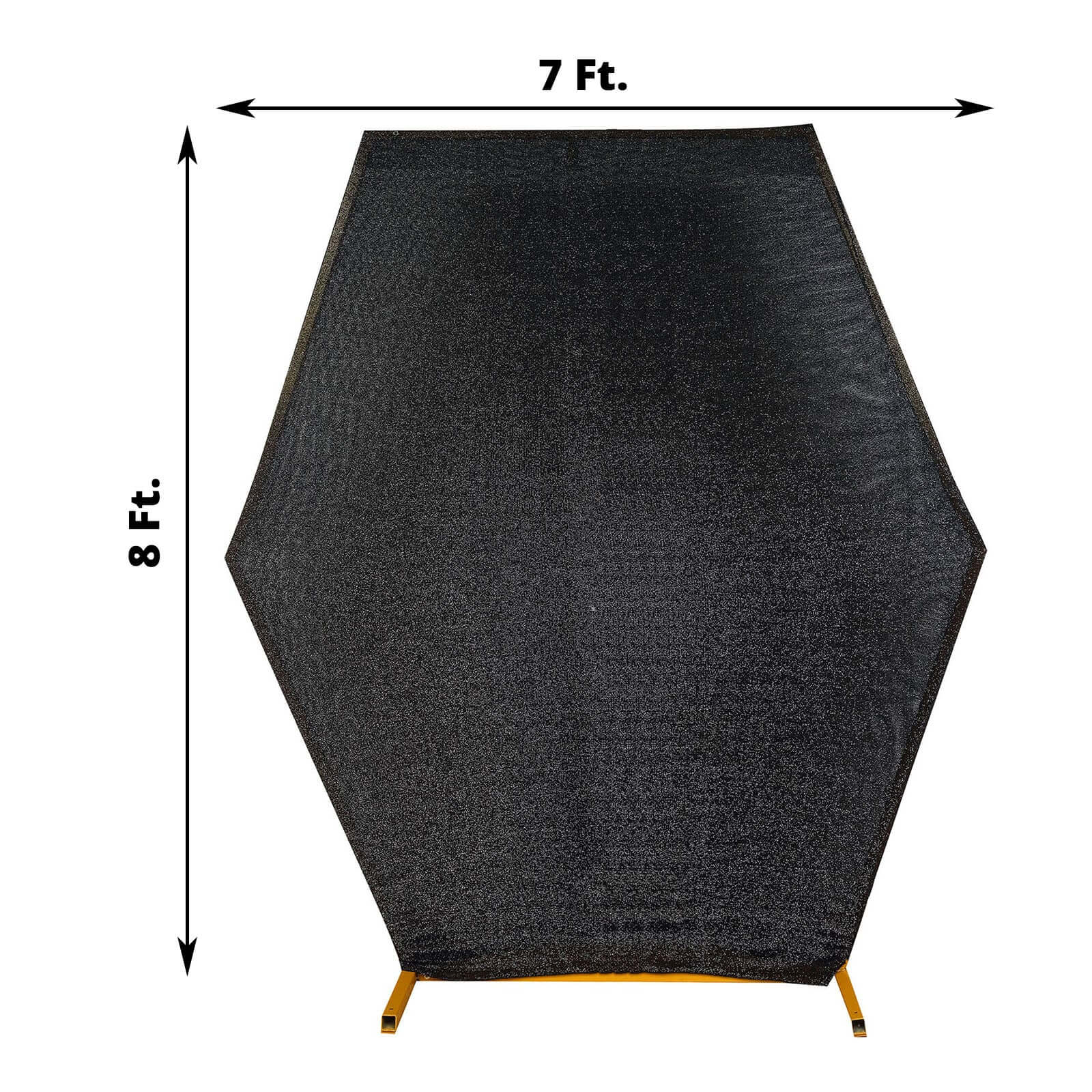 Black 2-Sided Spandex Fit Hexagon Wedding Arch Backdrop Cover 8ftx7ft - Image 3