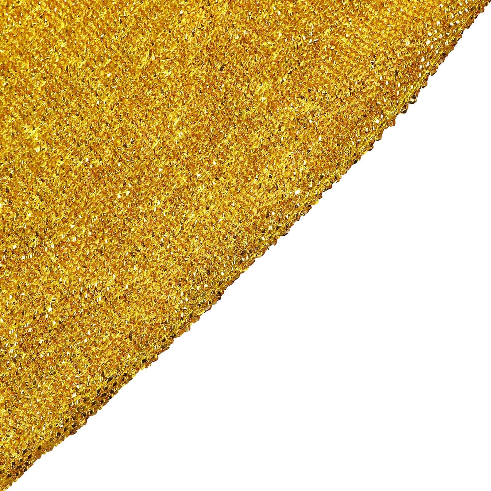 Gold Metallic Shimmer Tinsel Spandex Hexagon Backdrop, 2-Sided Wedding Arch Cover 8ftx7ft - Image 10