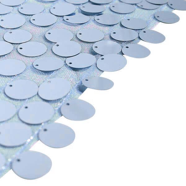 Dusty Blue Big Payette Sequin Backdrop Drape Curtain, Photo Booth Event Divider Panel - 8ftx8ft - Image 8