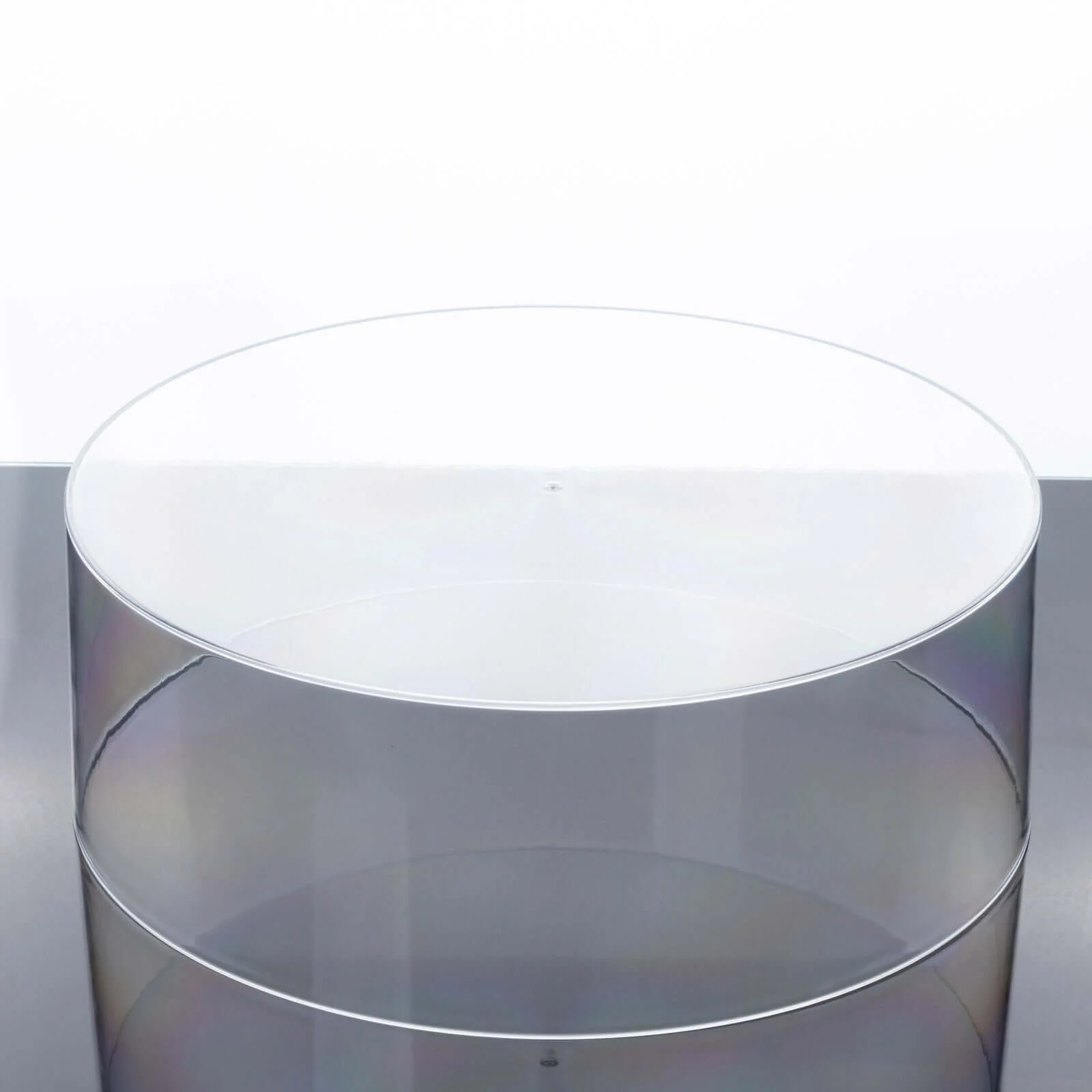 Acrylic Cake Stand 14" Round Transparent Display Box Clear - Fillable Pedestal Riser with Hollow Bottom - Image 8
