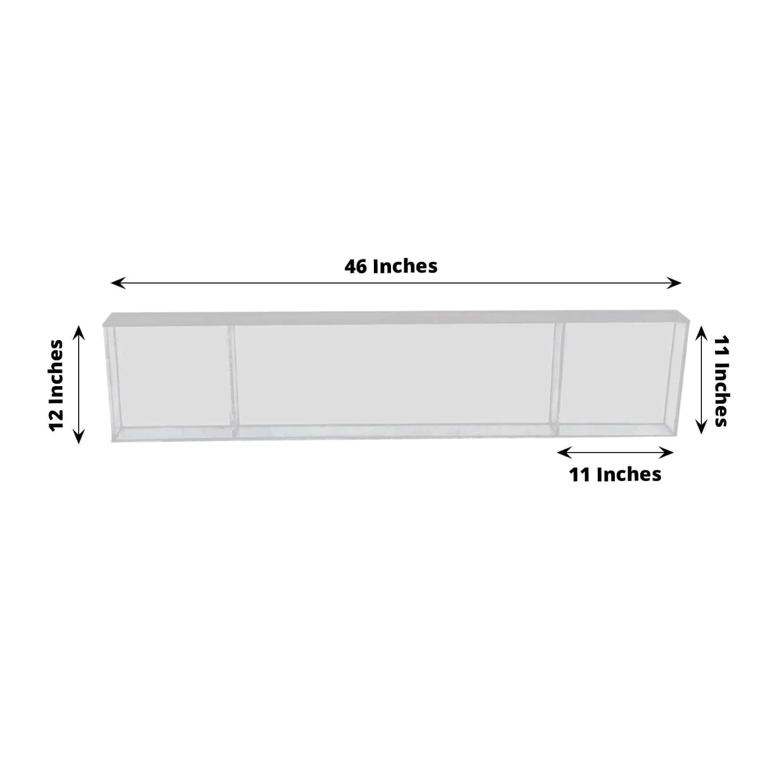 Acrylic Connector Plate 46"x12" Rectangular Table Top Bridge Clear - 4mm Thick with Protective Film - Image 4
