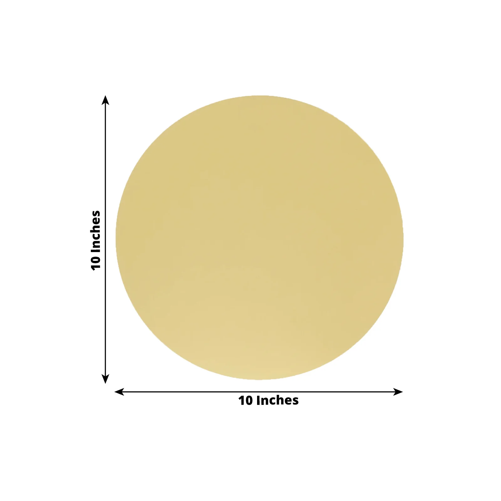 10-Pack Acrylic Mirror Tray 10" Round Gold Circle Candle Plate - Decorative Centerpiece Bases - Image 3