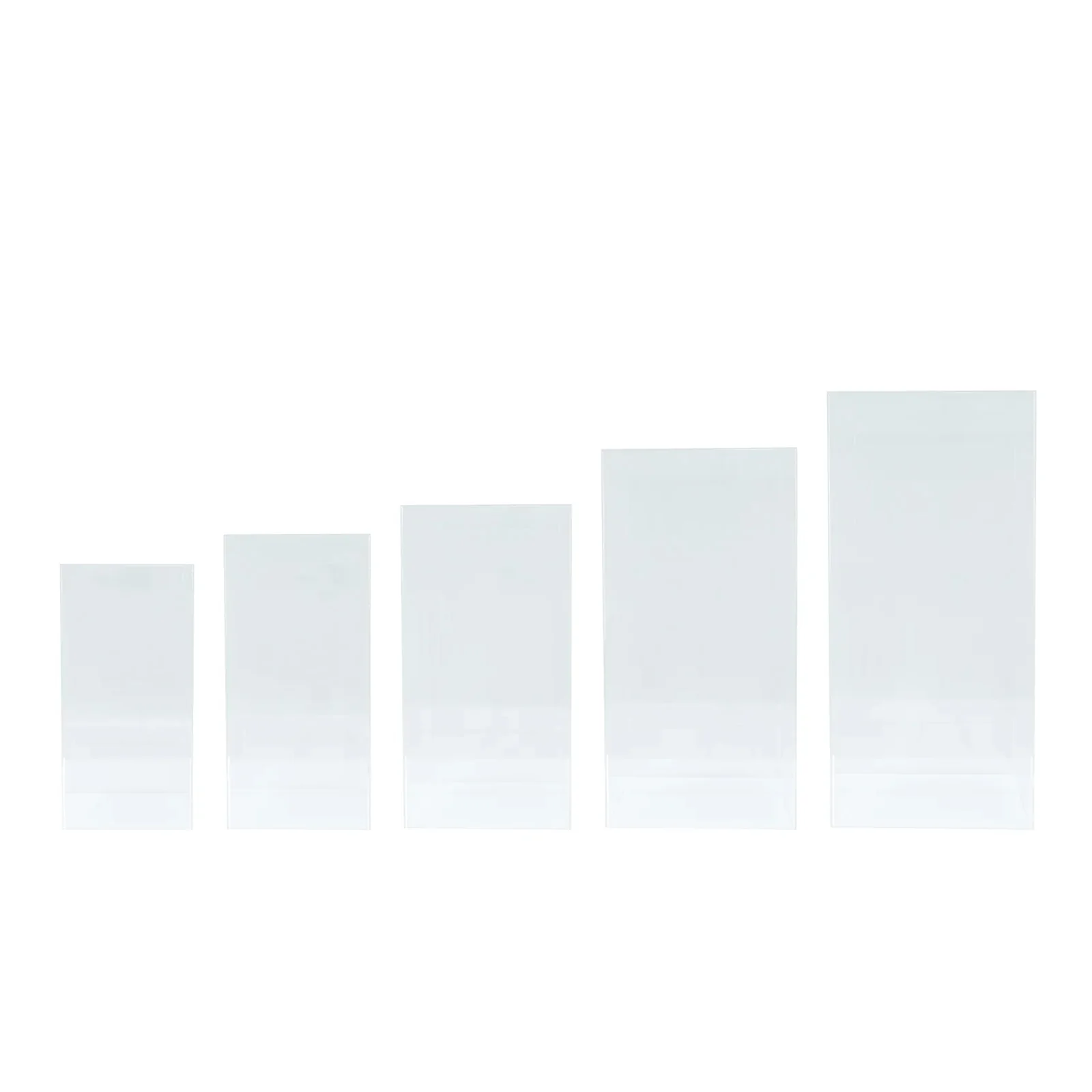 Set of 5 Clear Acrylic Pedestal Risers – Pre-Assembled Rectangular Display Stands for Weddings, Events & Product Showcases – 20", 22", 24", 28", 32" - Image 2