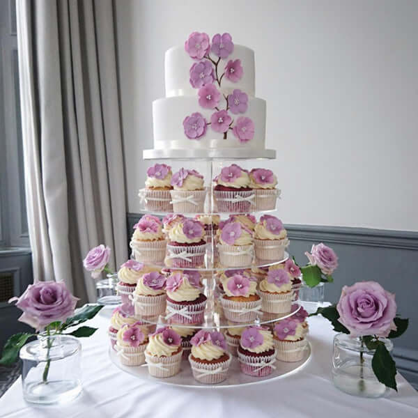 Acrylic Round DIY Cake Stand Plate 12" Clear - Customized Tiered Dessert Display Holder for Home Events & Cafés - Image 6