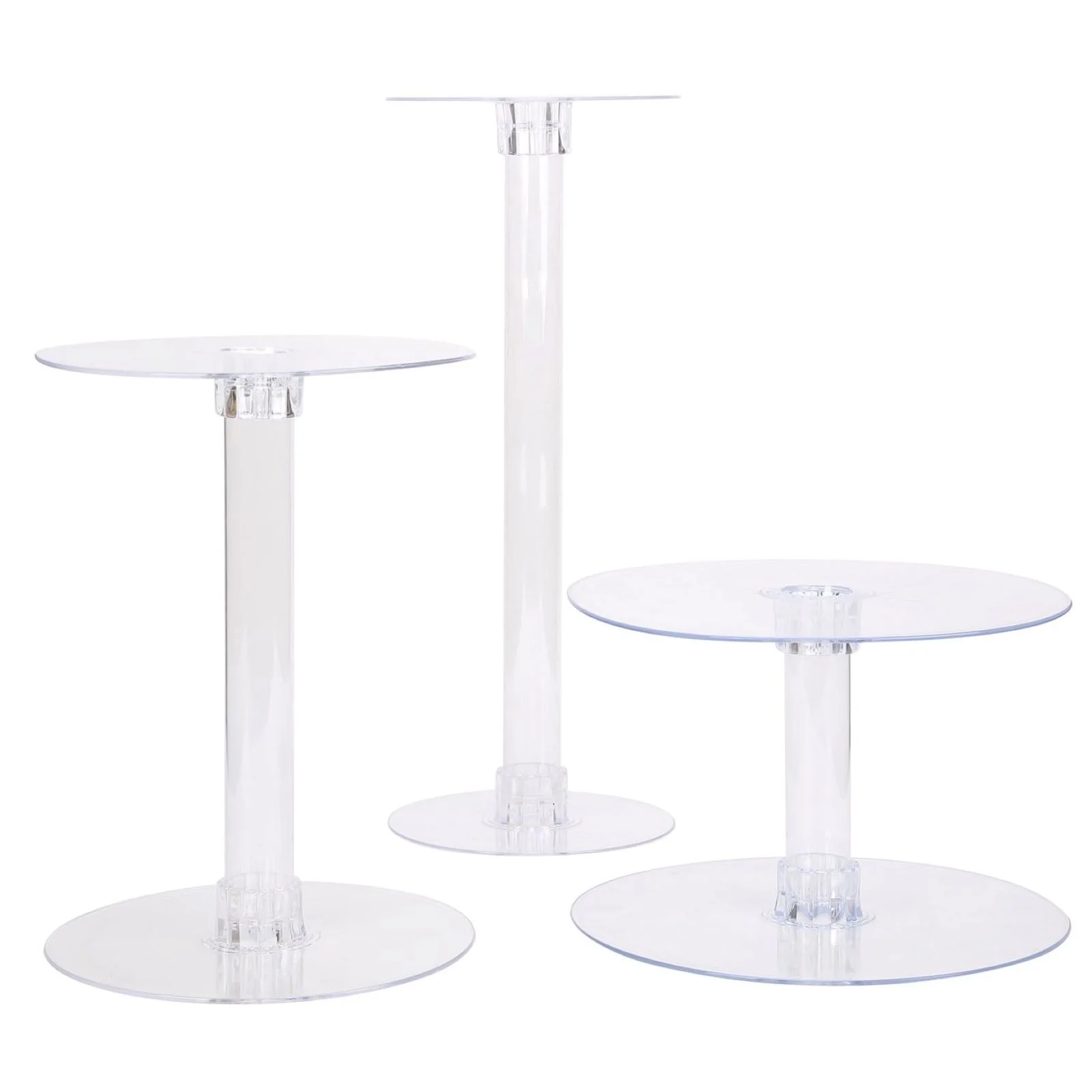 Acrylic Round DIY Cake Stand Plate Clear - Customized Tiered Dessert Display Holder for Home Events & Cafés - Image 16