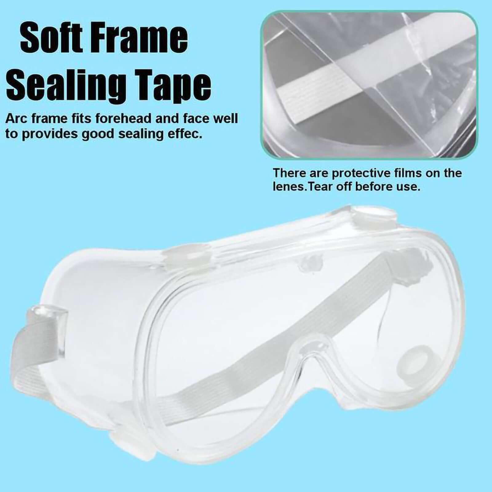Adjustable Protective Goggles, Safety Eyewear With Anti Fog Coating and Air Vents - Image 10
