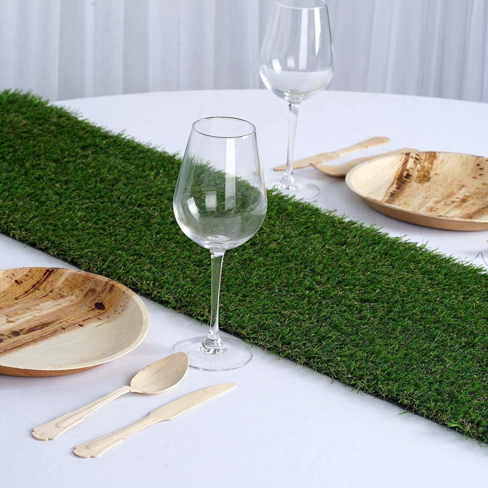 Artificial Grass Table Runner 9ft Green - Durable & All Weather Tabletop Decor - Image 3