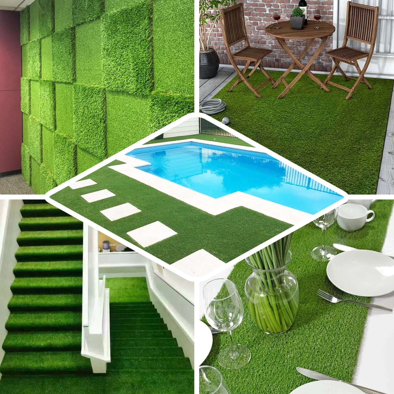 Artificial Grass Table Runner 9ft Green - Durable & All Weather Tabletop Decor - Image 5