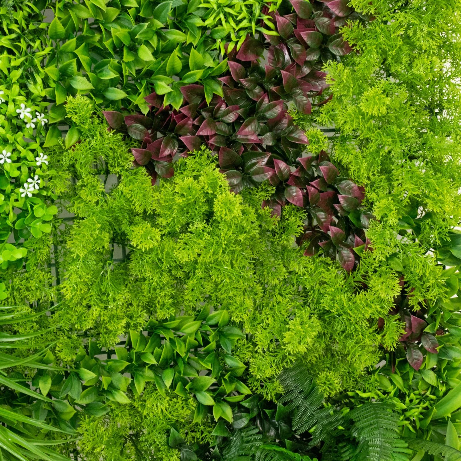 Artificial Grass Wall Panels, 40"×40" Greenery Backdrop with Mixed Fern and Ivy Leaves, Outdoor UV-Protected Grass Wall Mat for Events – 2 Panels, Covers 22 Sq. Ft. - Image 2