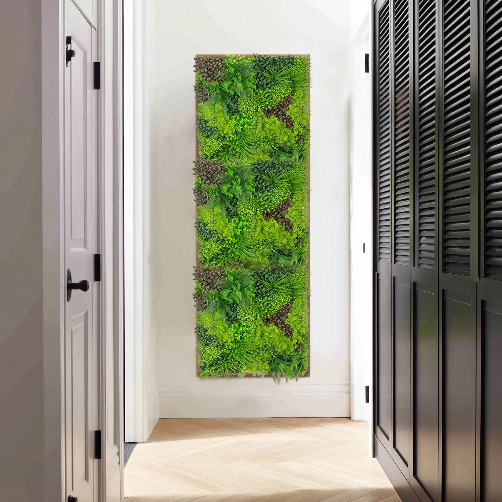 Artificial Grass Wall Panels, 40"×40" Greenery Backdrop with Mixed Fern and Ivy Leaves, Outdoor UV-Protected Grass Wall Mat for Events – 2 Panels, Covers 22 Sq. Ft. - Image 7