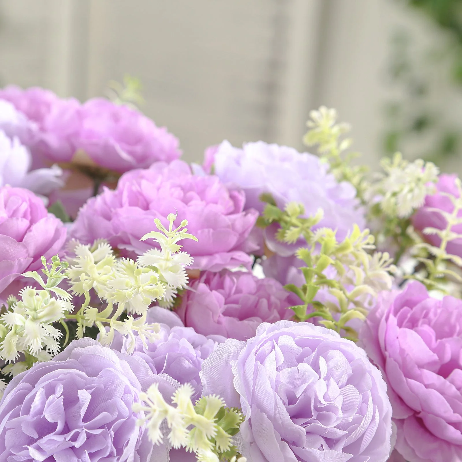 2-Pack Artificial Peony Flower Bouquet – 14" Lavender Lilac Silk Floral Arrangement for Wedding Centerpieces, Home or Table Decor - Image 6