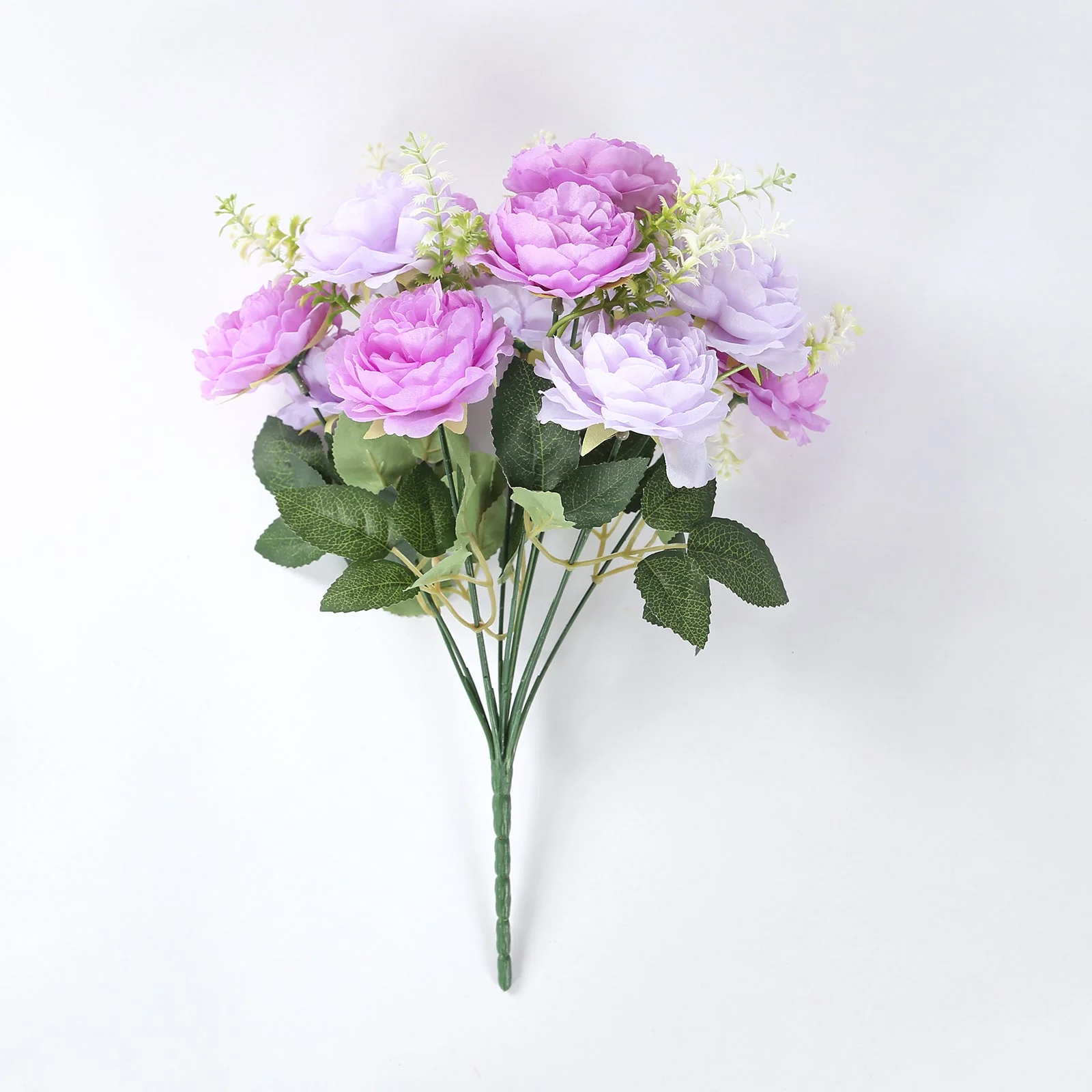 2-Pack Artificial Peony Flower Bouquet – 14" Lavender Lilac Silk Floral Arrangement for Wedding Centerpieces, Home or Table Decor - Image 7