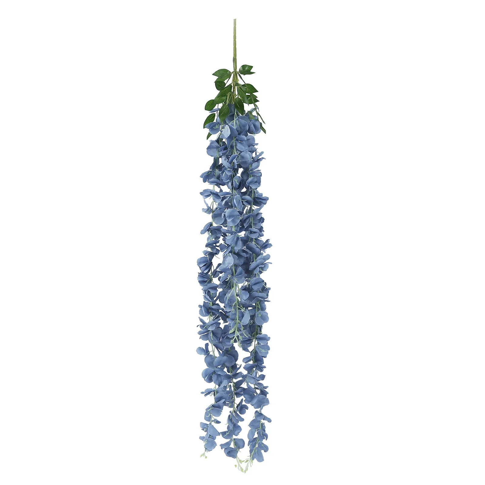 Artificial Silk Hanging Wisteria Flower Garland Vines in Dusty Blue, 5 Full Strands in 1 Bush - 42" - Image 5