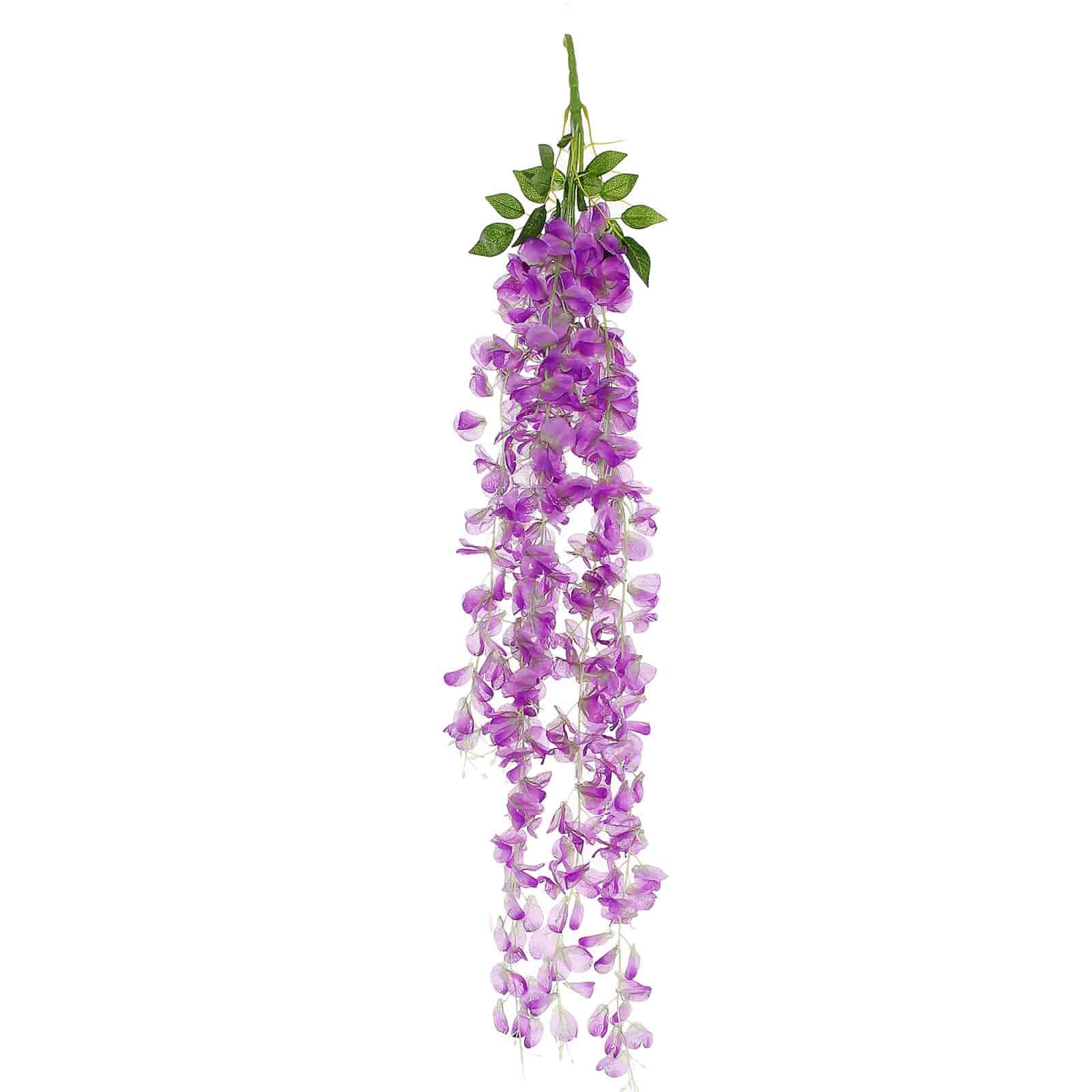 Artificial Silk Hanging Wisteria Flower Garland Vines in Lavender Lilac, 5 Full Strands in 1 Bush - 42" - Image 6