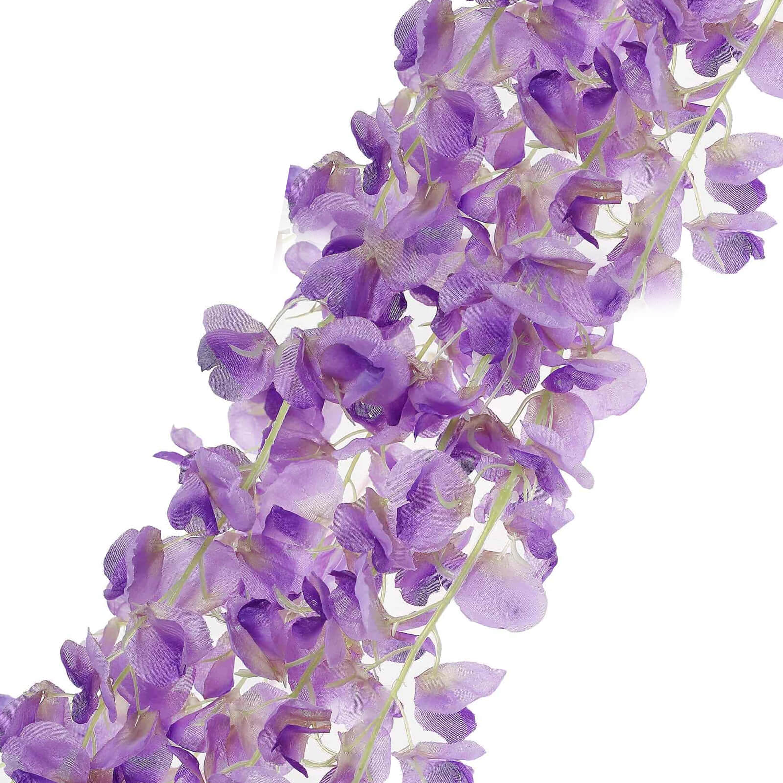 Artificial Silk Hanging Wisteria Flower Garland Vines in Lavender Lilac, 5 Full Strands in 1 Bush - 42" - Image 8